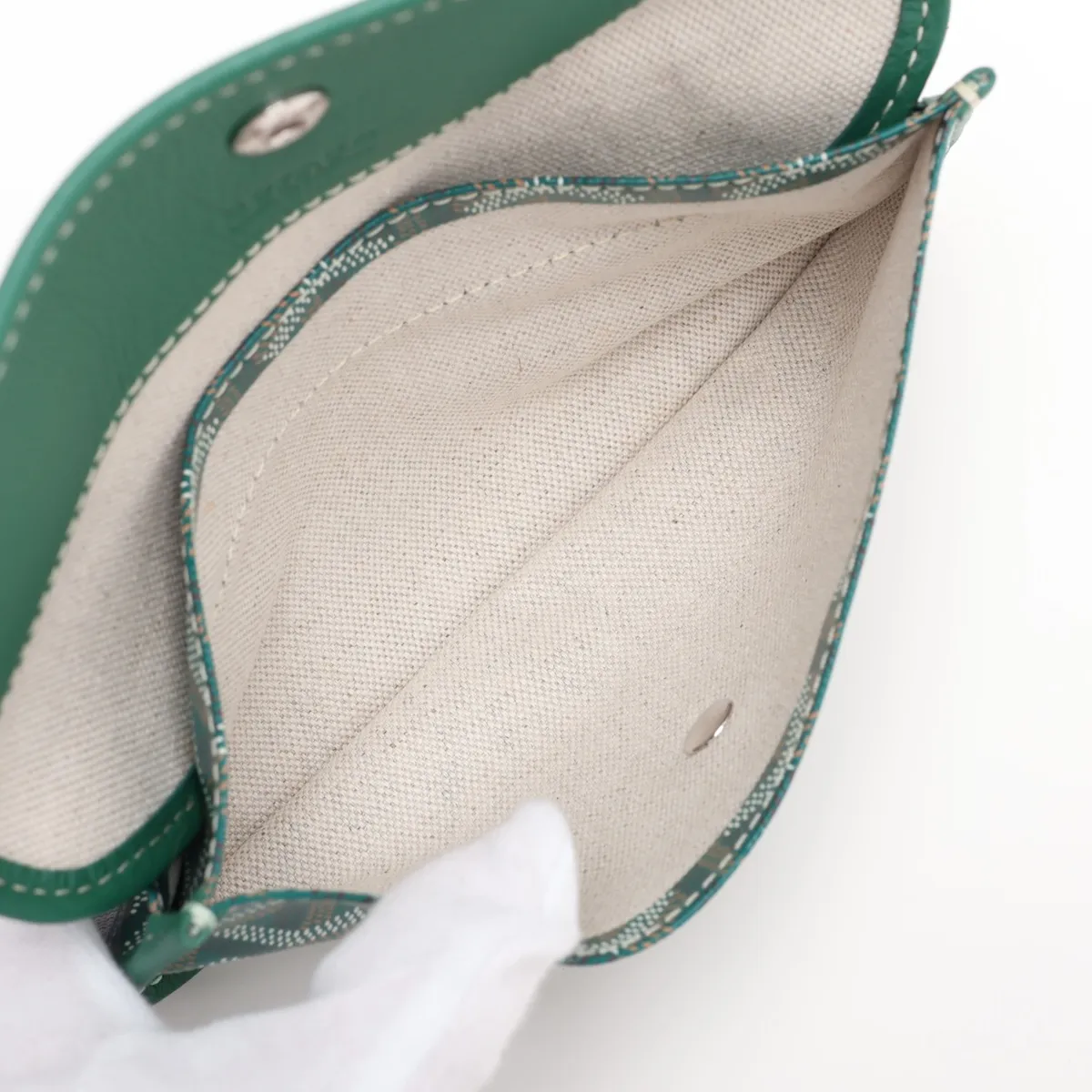 Saint Louis GM PVC x Leather Tote Bag, Green — view 8
