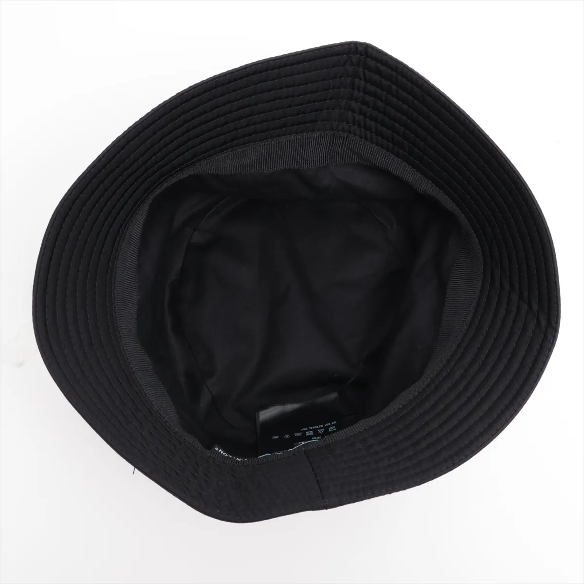 1HC137 Re Nylon Bucket Hat, Size L, Polyamide, Black. Shows signs of wear, — view 4