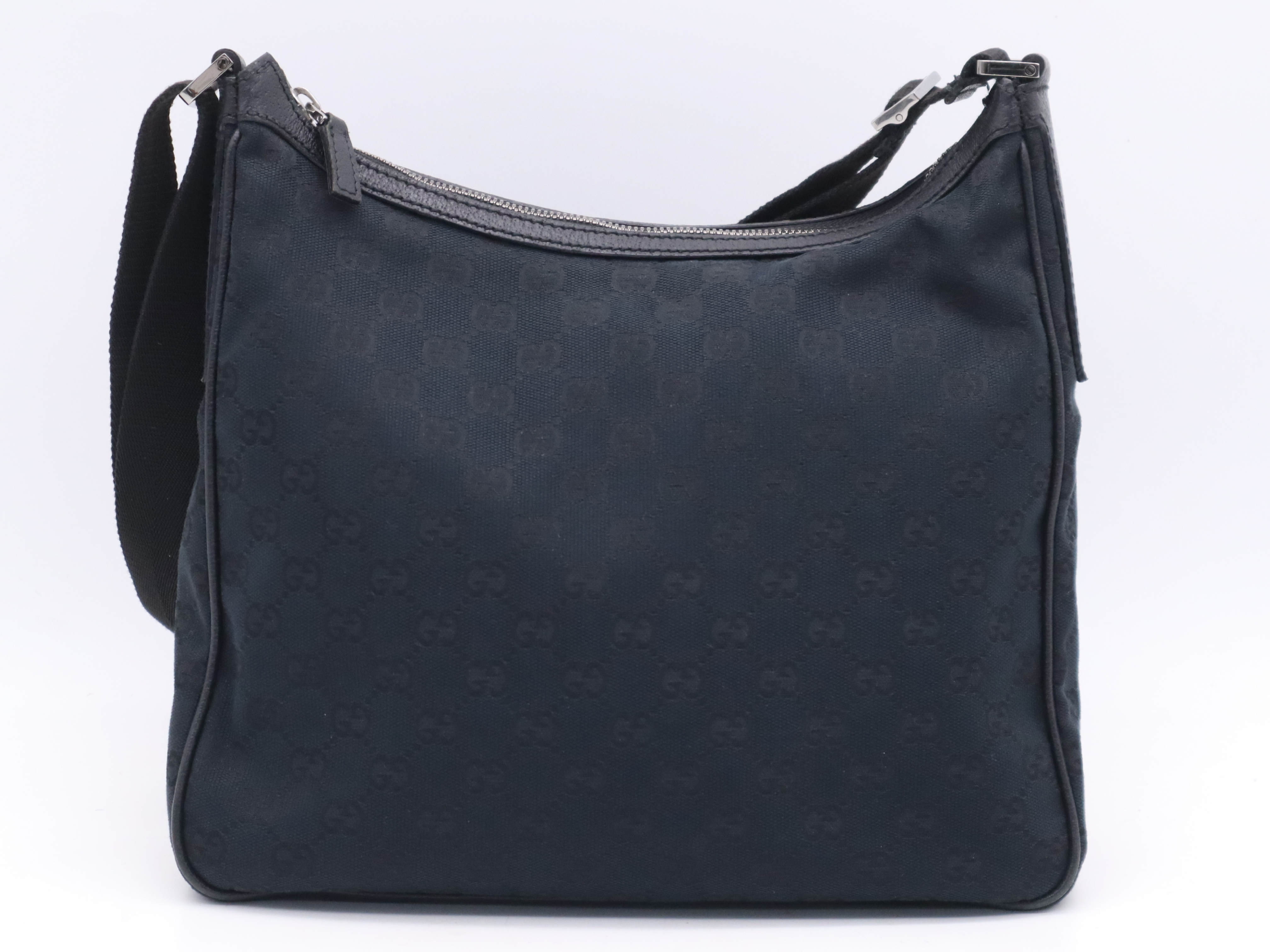 131211GG Canvas Shoulder Bag, Black Shoulder Bag — view 2