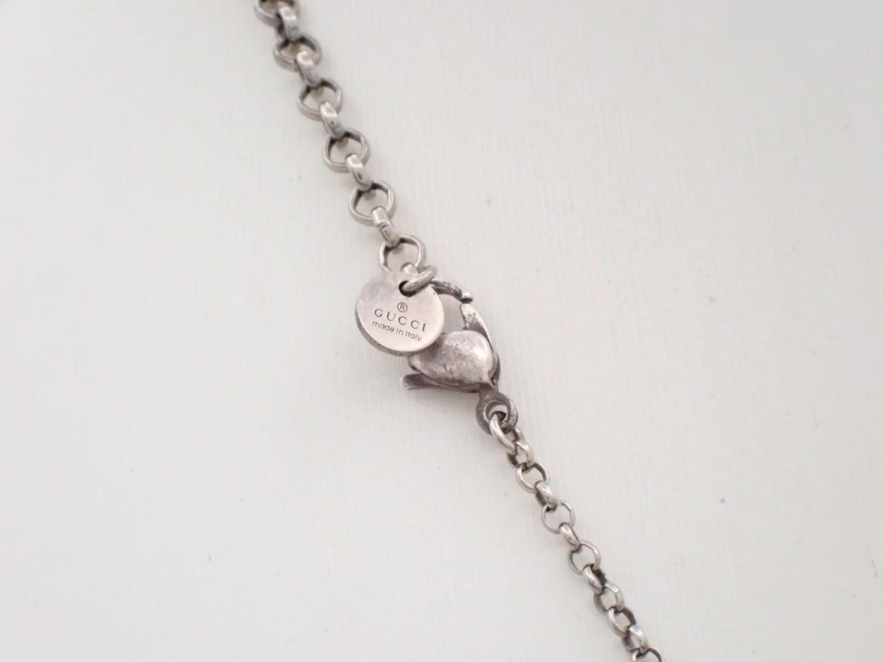 Silver necklace, 925 sterling silver, 7.4g, chain approximately 50cm. — view 2