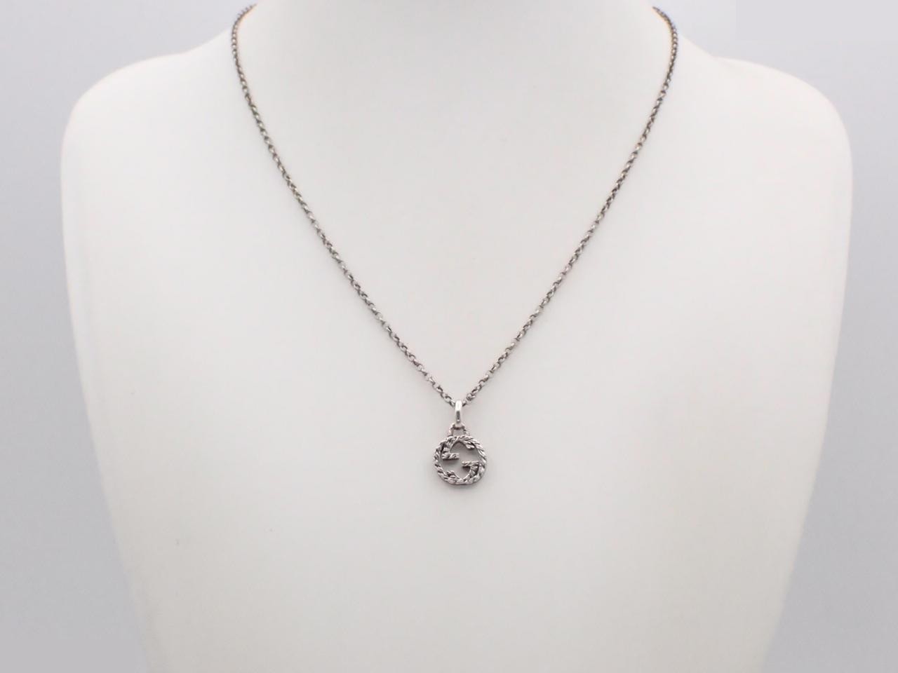 Silver necklace, 925 sterling silver, 7.4g, chain approximately 50cm. — view 3