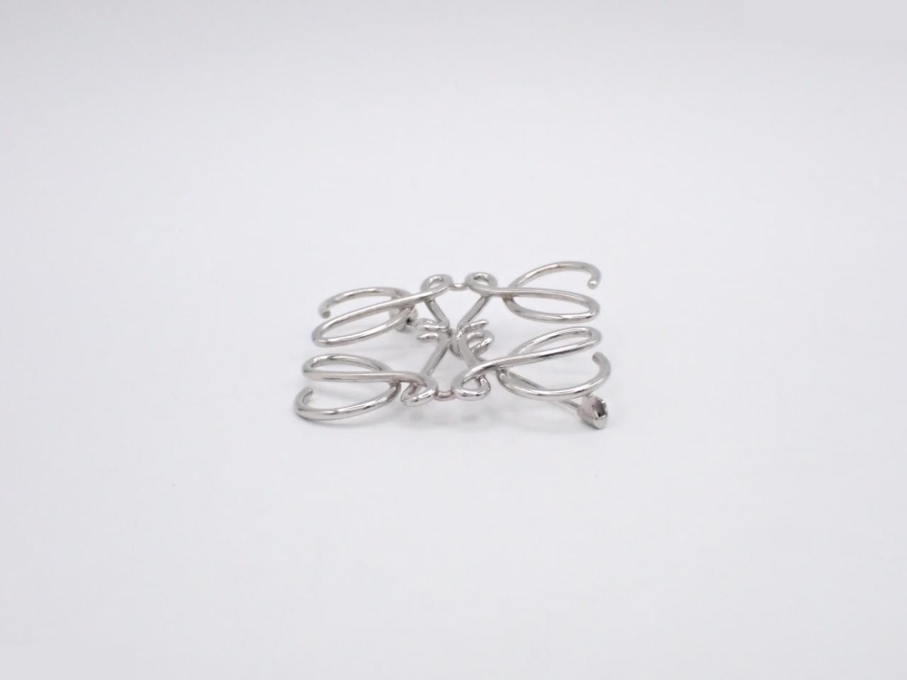 Anagram brooch, silver hardware — view 3