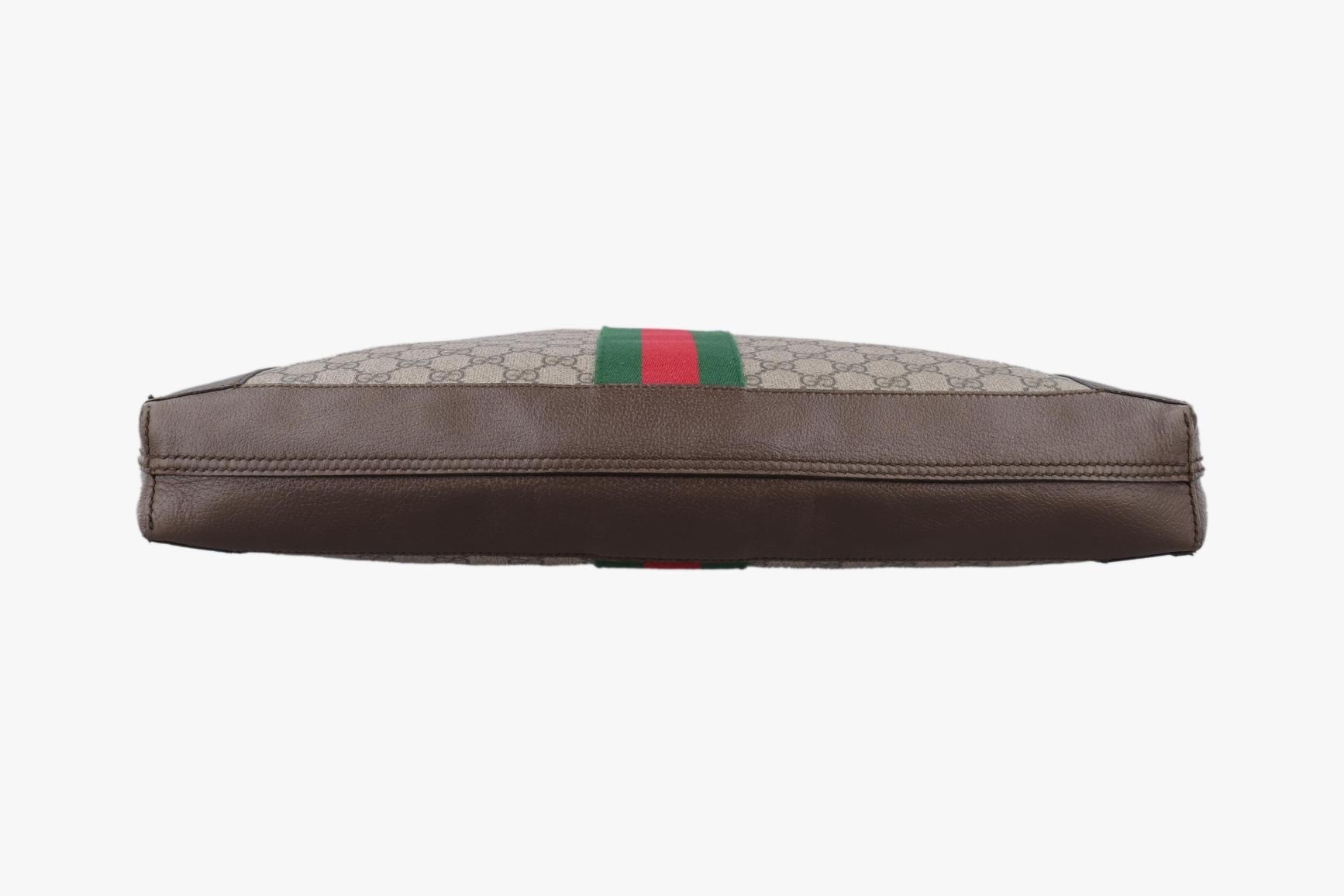 Ophidia PVC Coated Canvas x Leather Brown — view 3