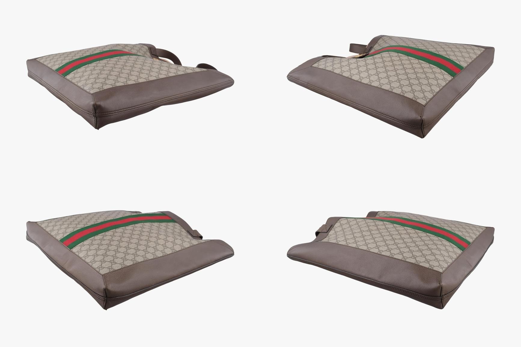 Ophidia PVC Coated Canvas x Leather Brown — view 4