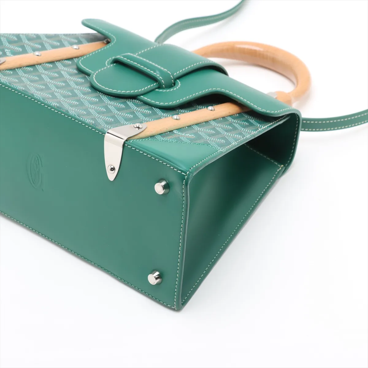 Saigon PM PVC x Leather 2WAY Handbag Green — view 3