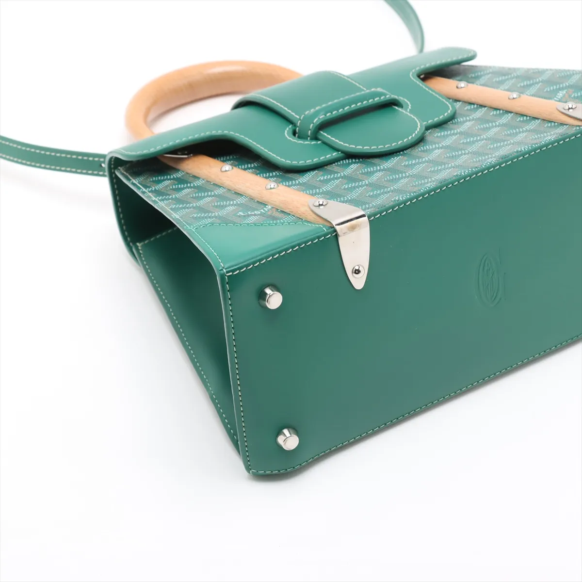Saigon PM PVC x Leather 2WAY Handbag Green — view 4