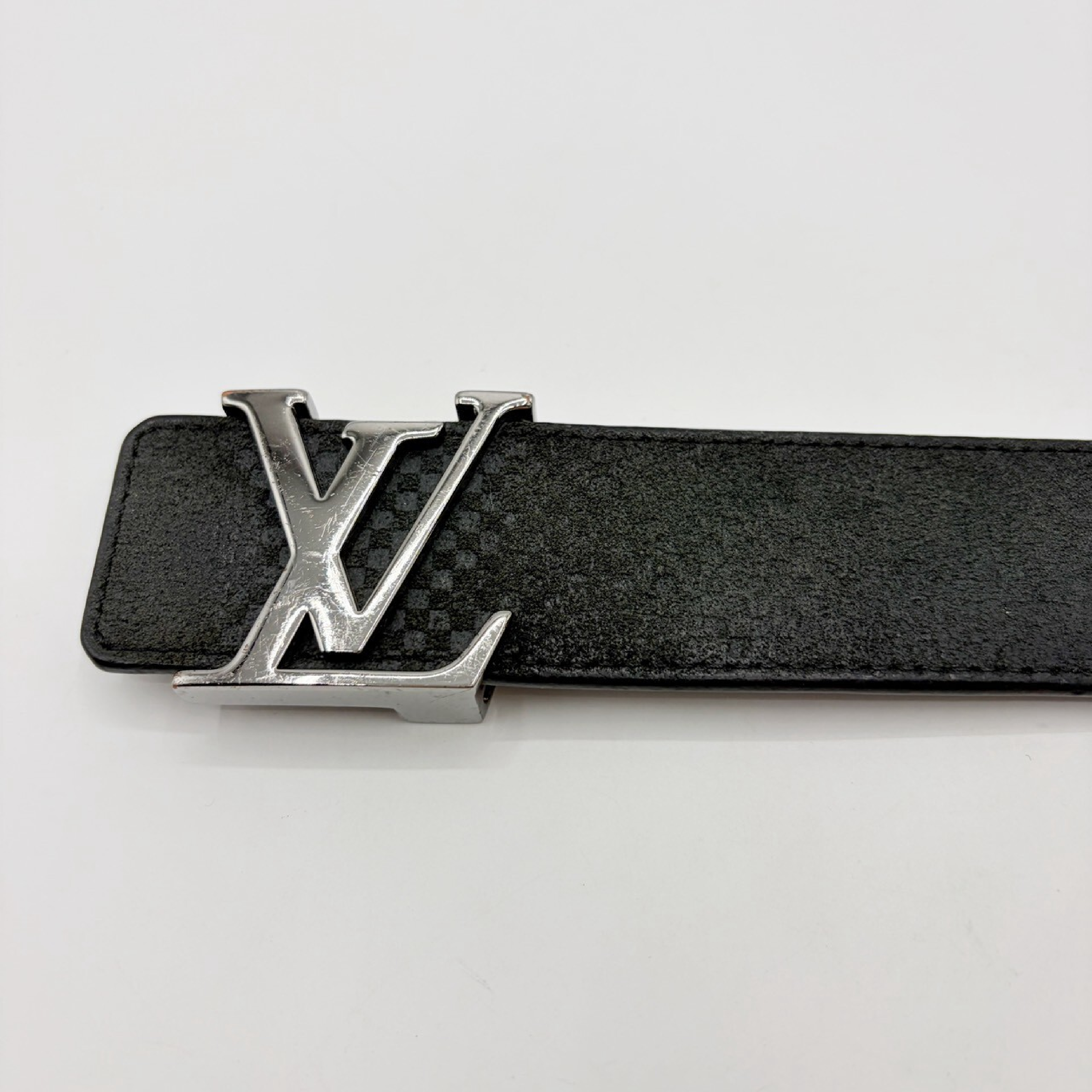 Micro Damier Ceinture LV Initial Black Belt — view 7