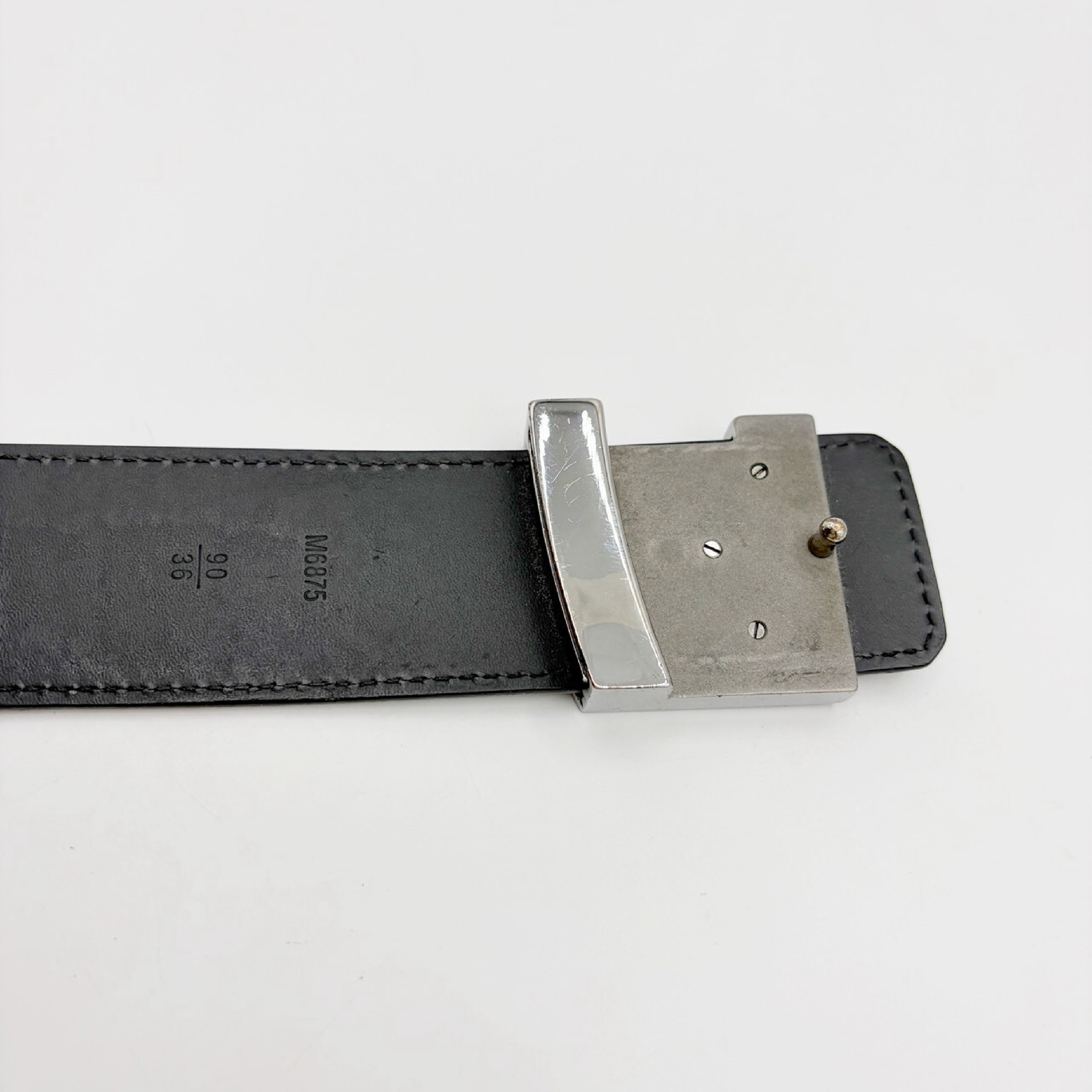 Micro Damier Ceinture LV Initial Black Belt — view 8
