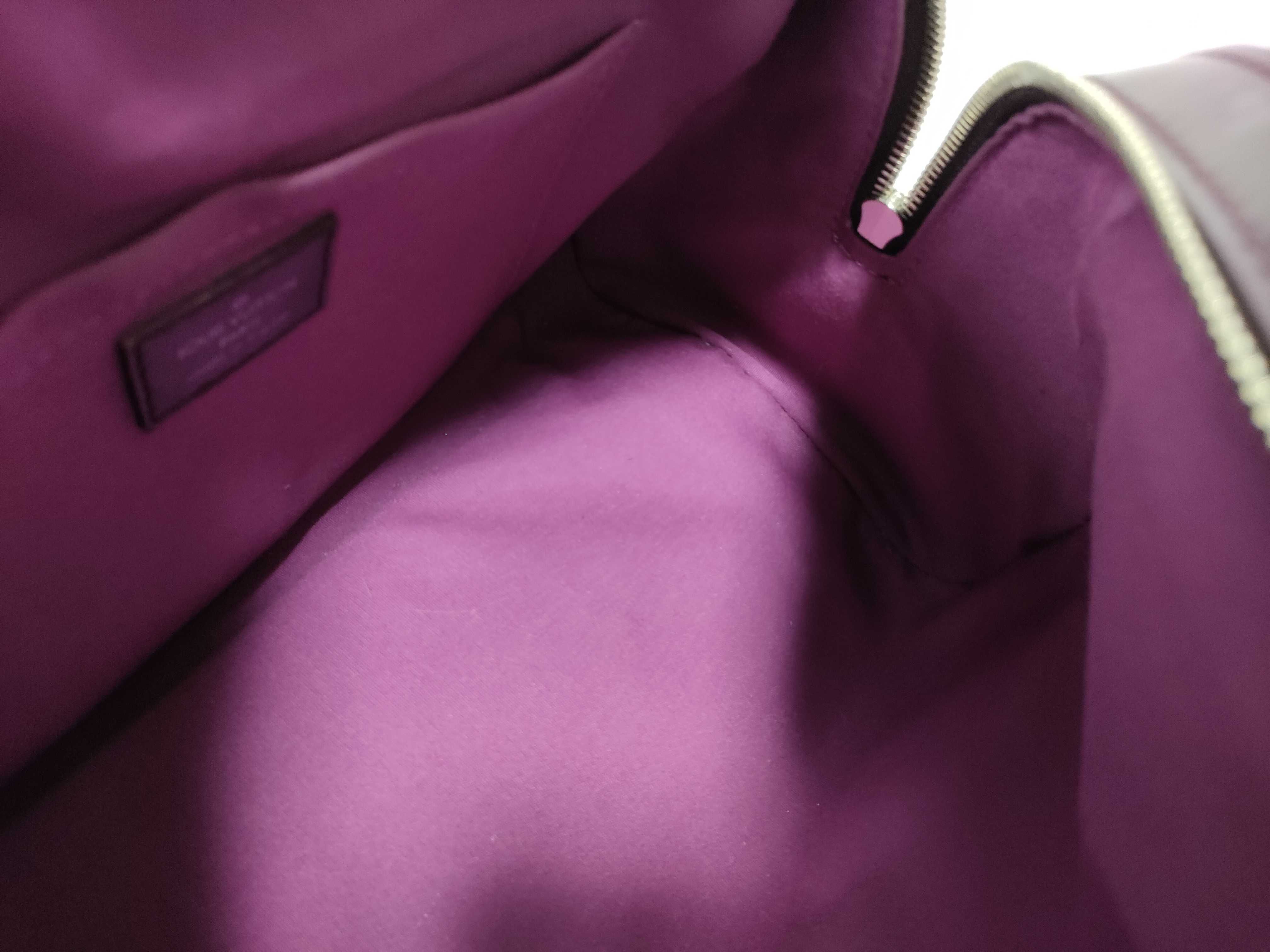 Epi Leather Montaigne PM Cassis Shoulder Bag Purple Handbag — view 12