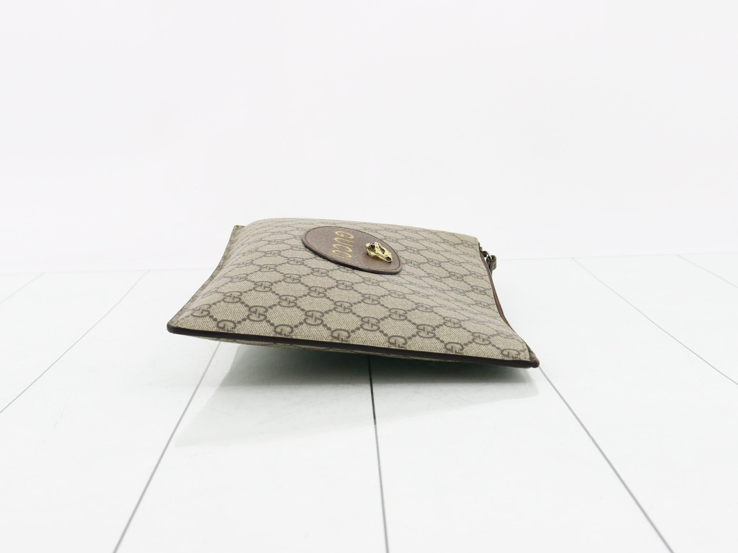 Neo-Vintage GG Supreme Leather Clutch Bag — view 3