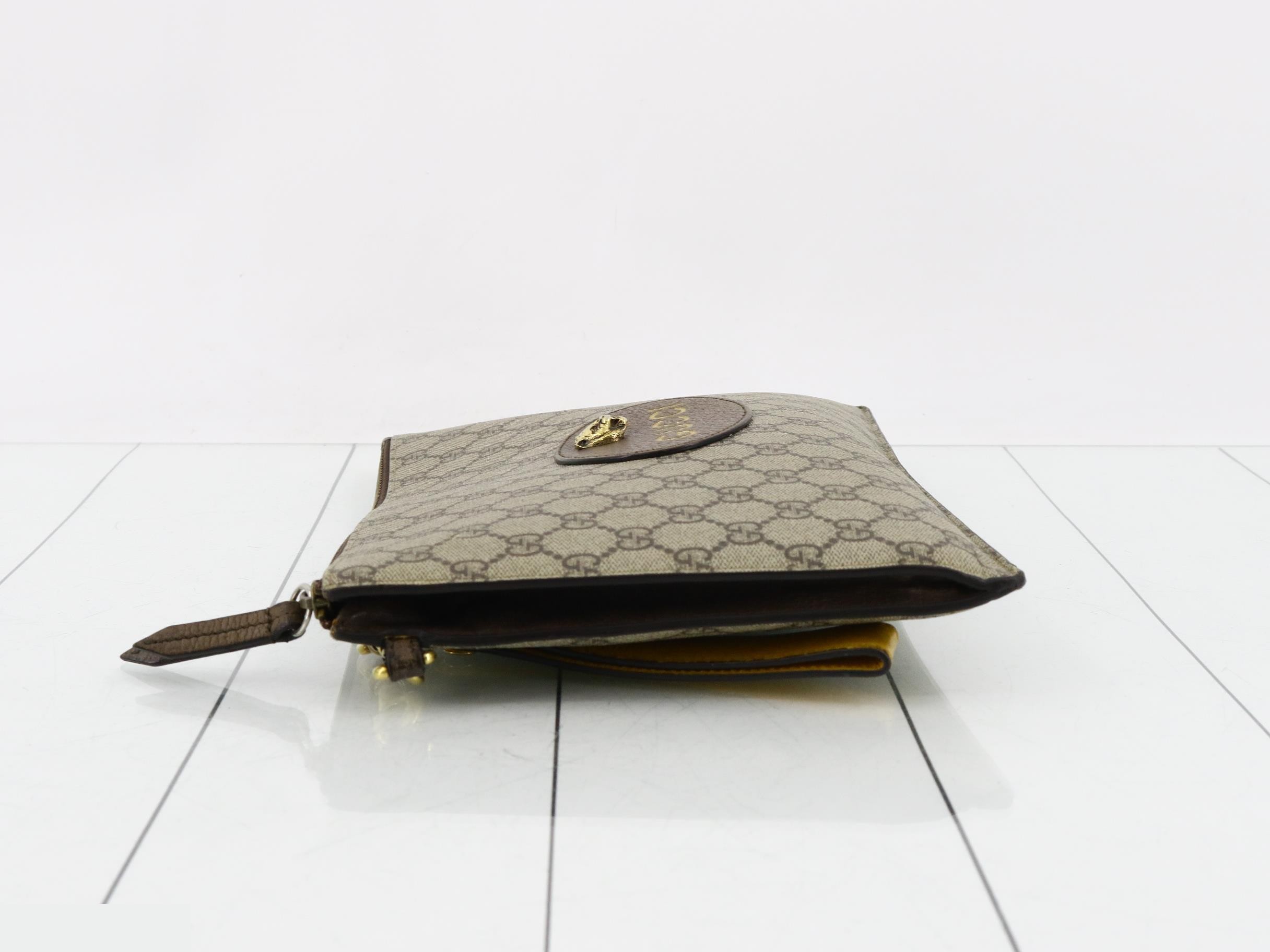 Neo-Vintage GG Supreme Leather Clutch Bag — view 4
