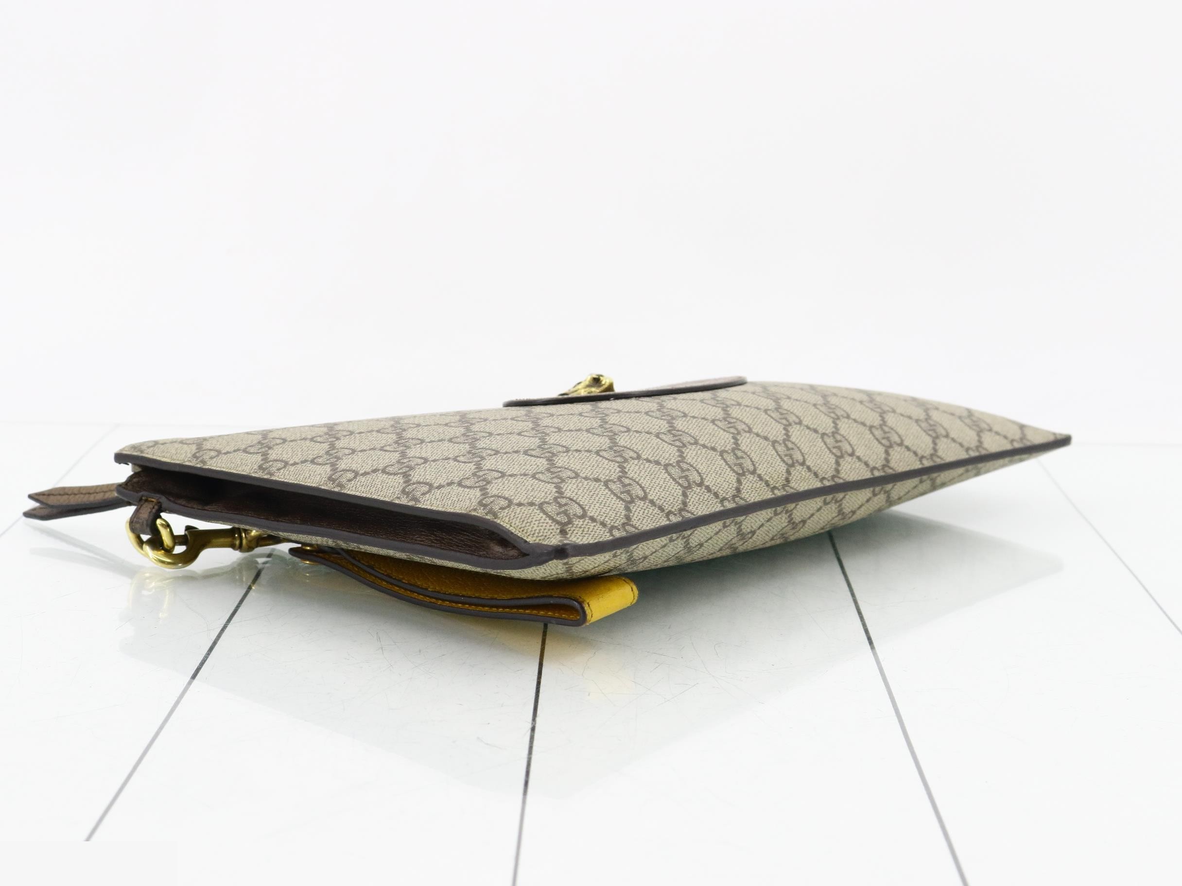 Neo-Vintage GG Supreme Leather Clutch Bag — view 5