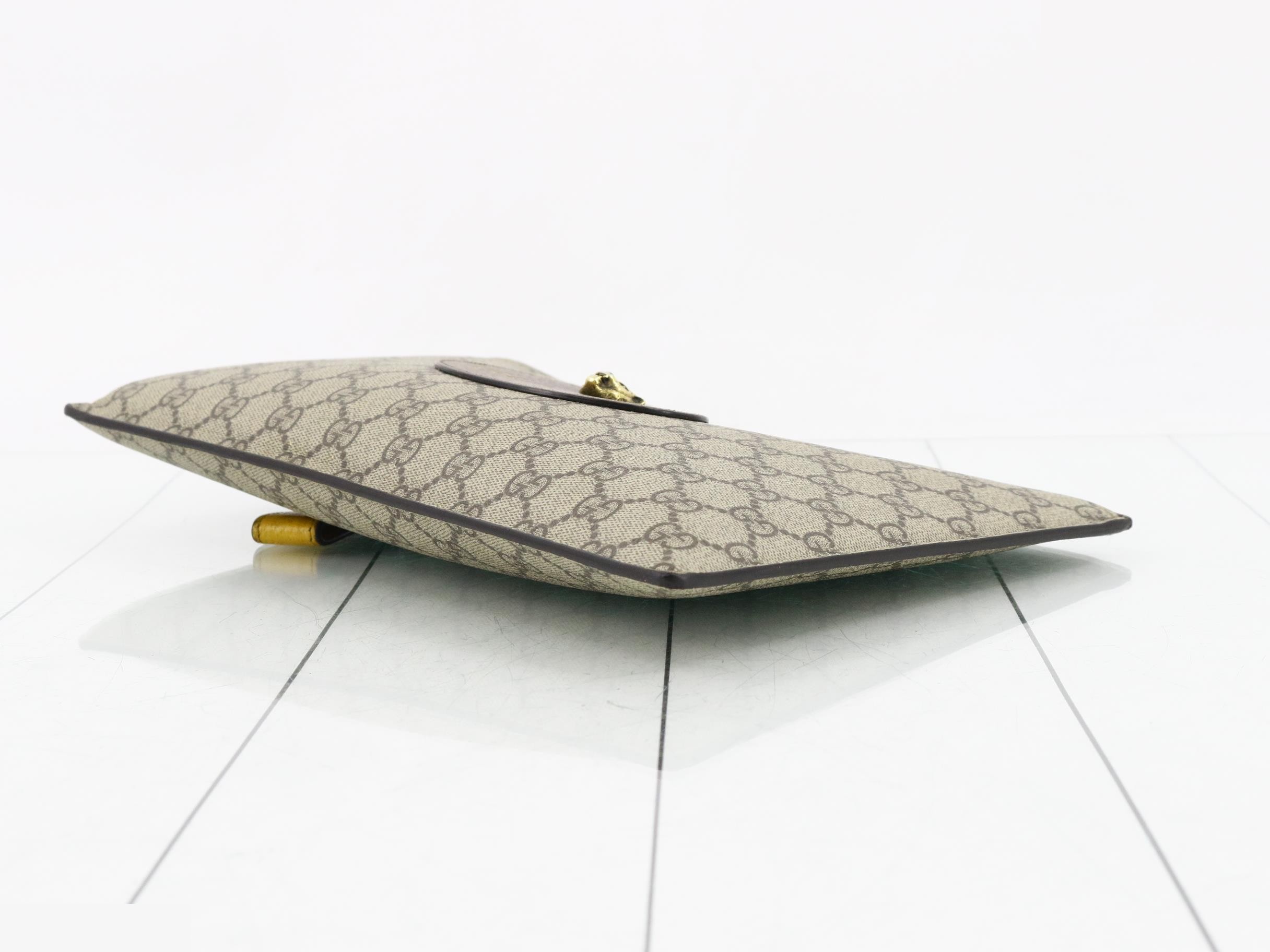 Neo-Vintage GG Supreme Leather Clutch Bag — view 6