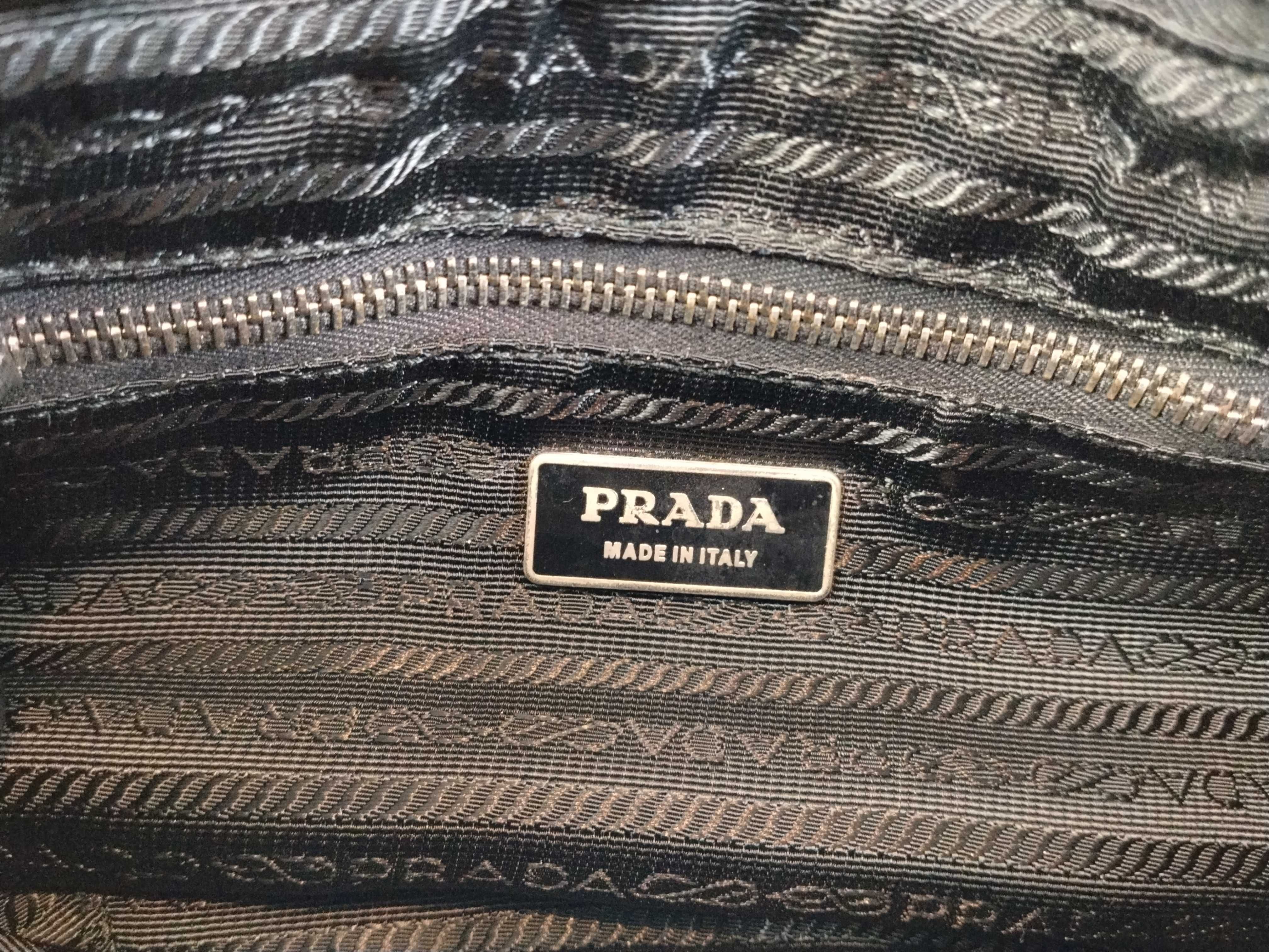 Nylon Prada Nylon x Leather Black One Shoulder Bag — view 11