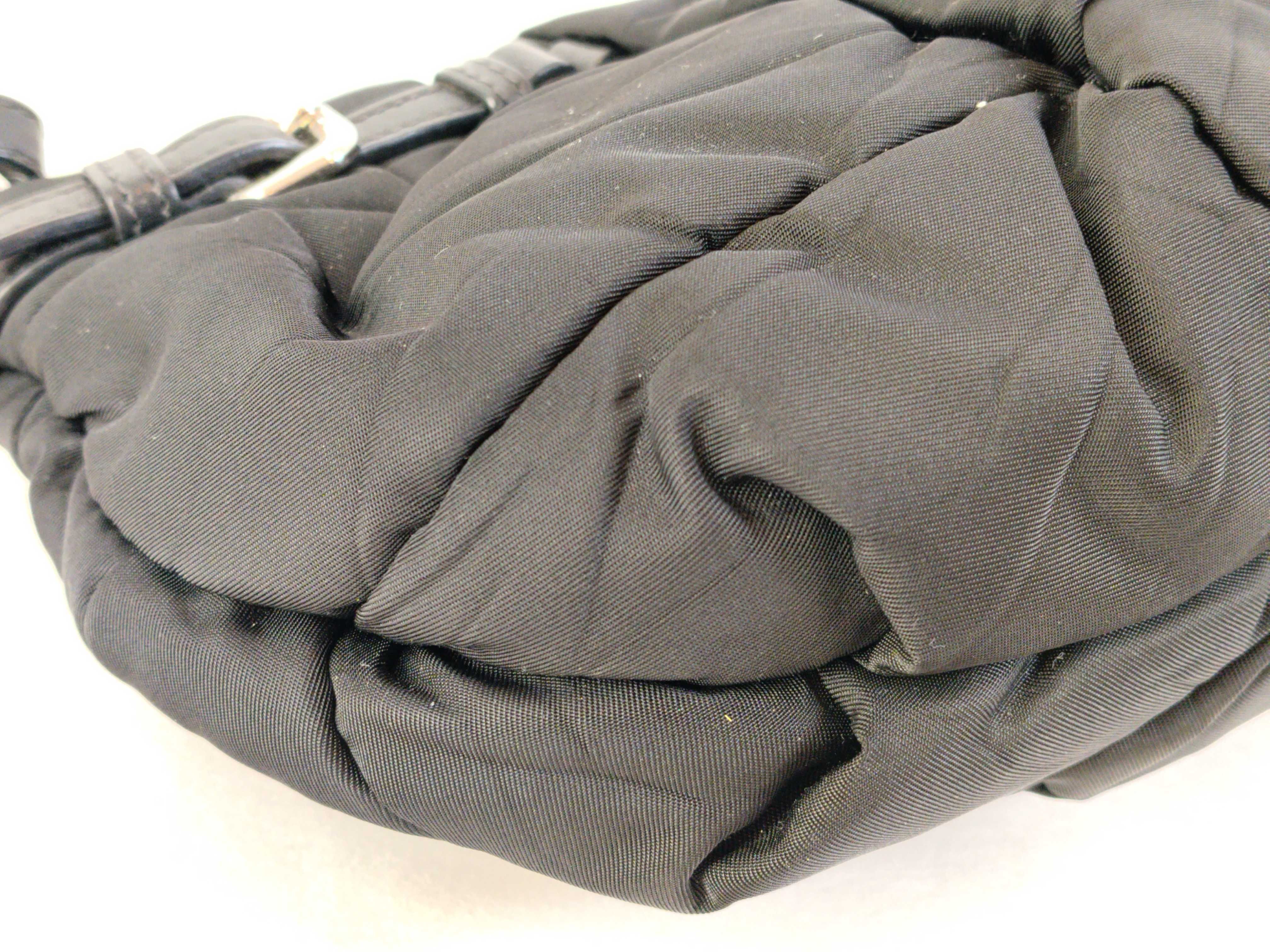 Nylon Prada Nylon x Leather Black One Shoulder Bag — view 6