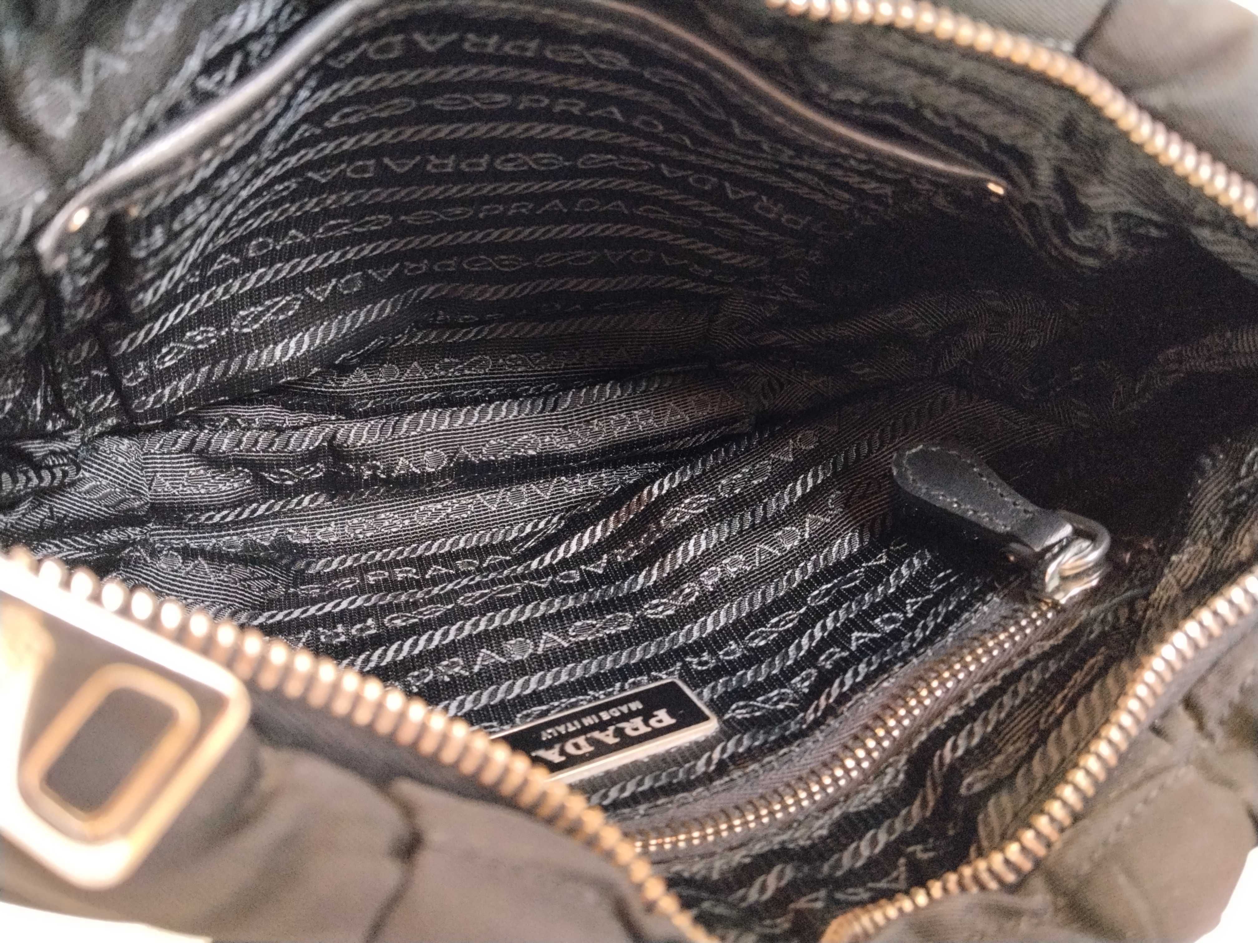Nylon Prada Nylon x Leather Black One Shoulder Bag — view 9