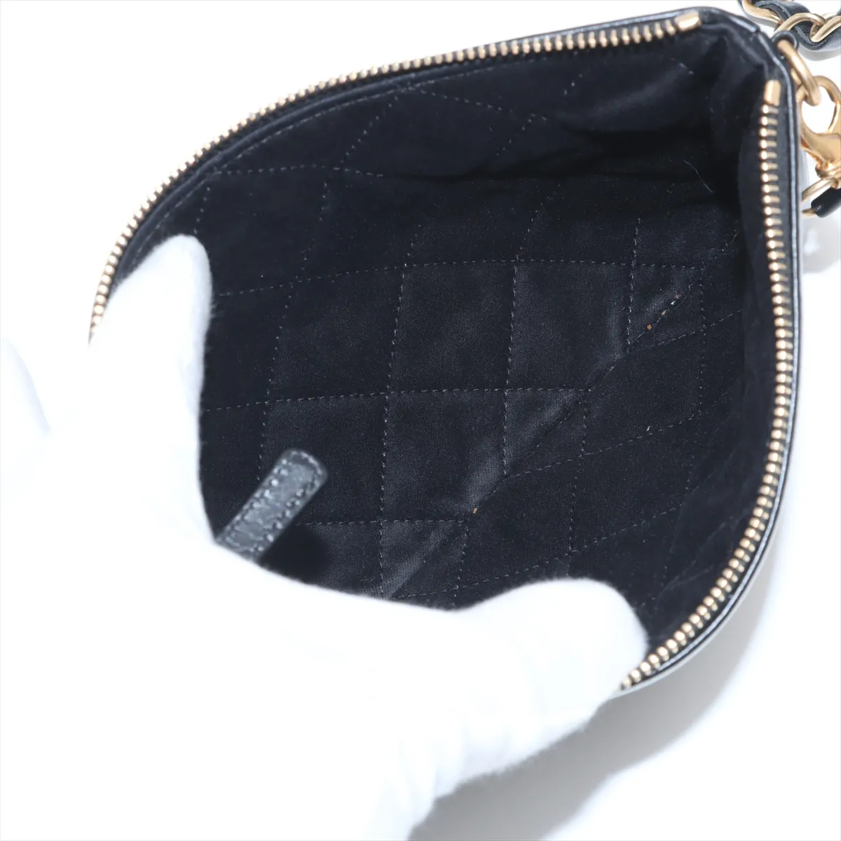 [Individually wrapped] Chanel 22 Large Calfskin Chain Shoulder Bag Black Gold Hardware KNC02KH5 Random Plate — view 9