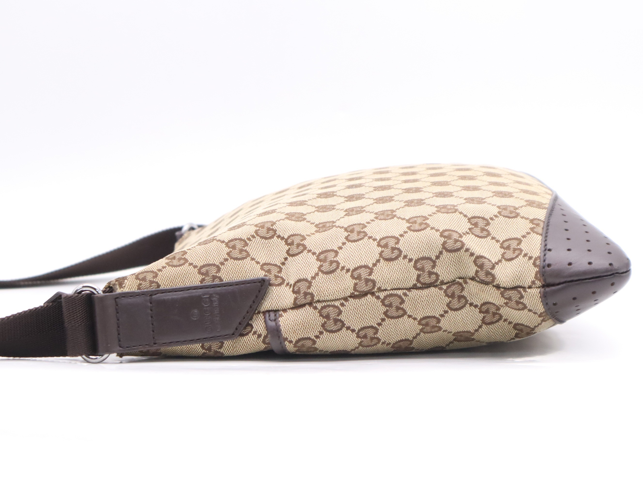 GG Canvas Shoulder Bag, Beige, Silver Hardware — view 3