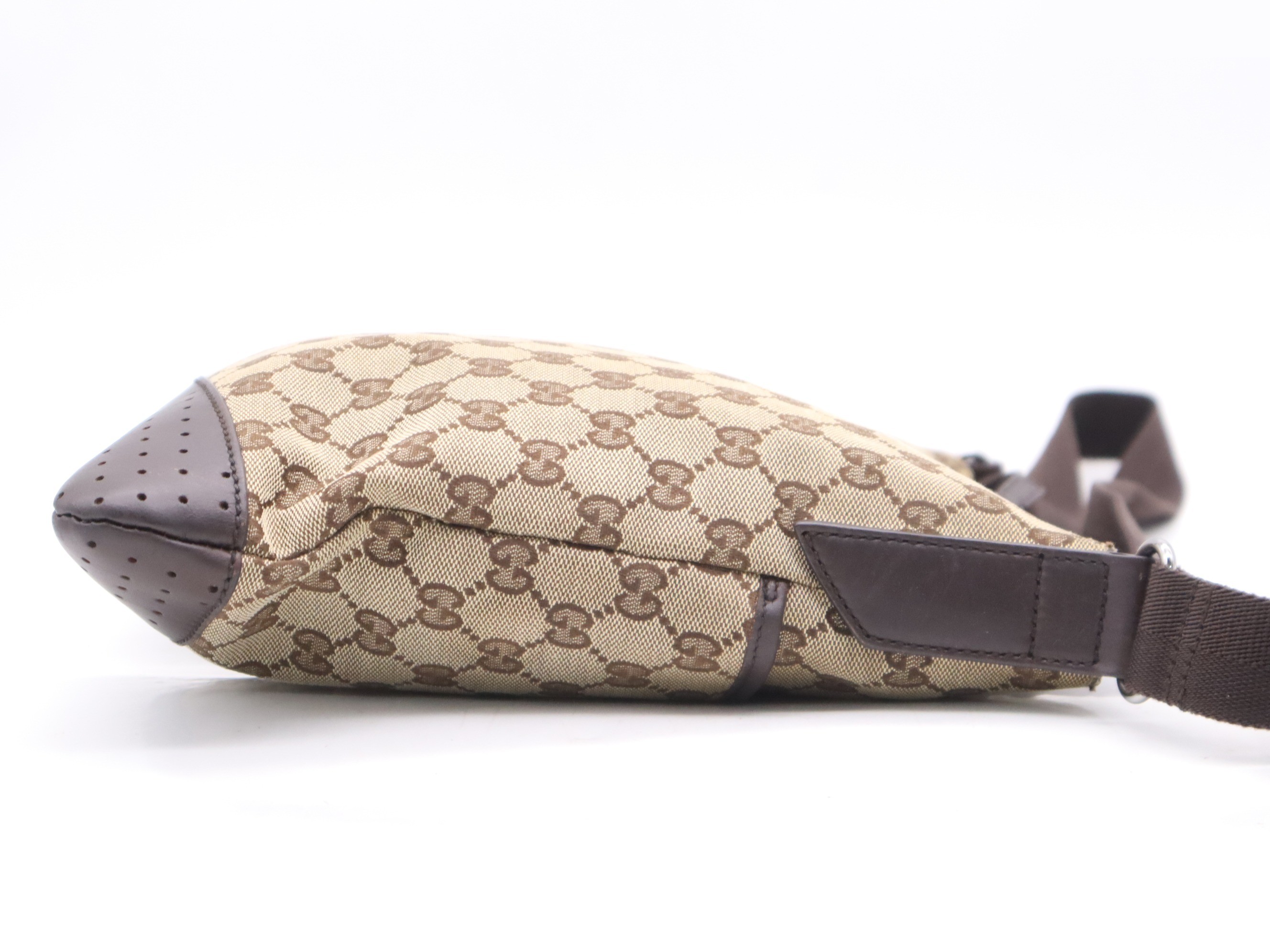GG Canvas Shoulder Bag, Beige, Silver Hardware — view 5