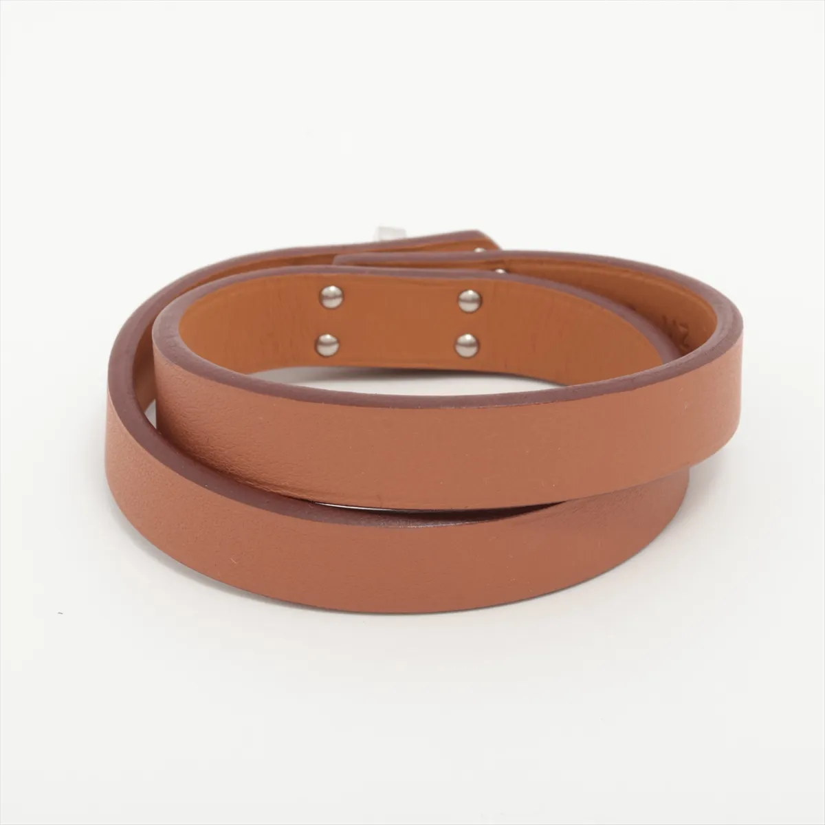 Mini Kelly Double Tour Z:2021 Bracelet T1 GP x Leather Silver x Gold Thread — view 2