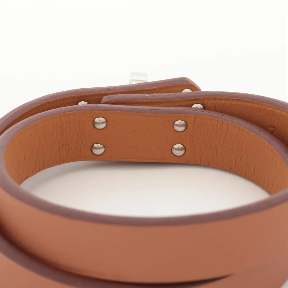 Mini Kelly Double Tour Z:2021 Bracelet T1 GP x Leather Silver x Gold Thread — view 4