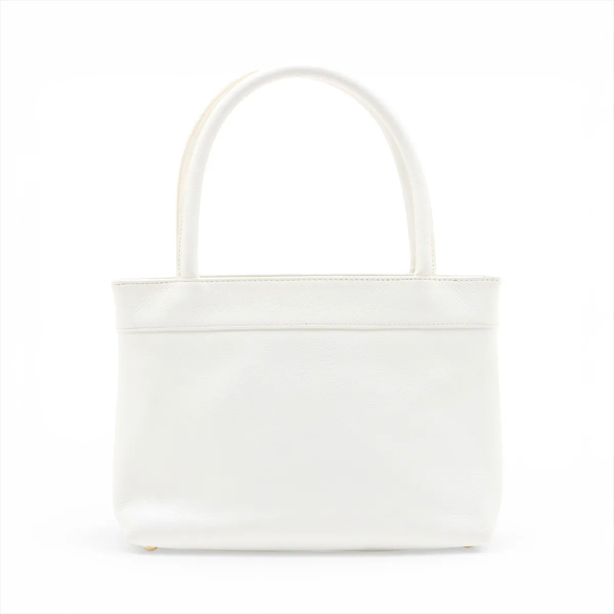 Cocomark caviar skin handbag white gold hardware 9922769 No. 9 — view 2