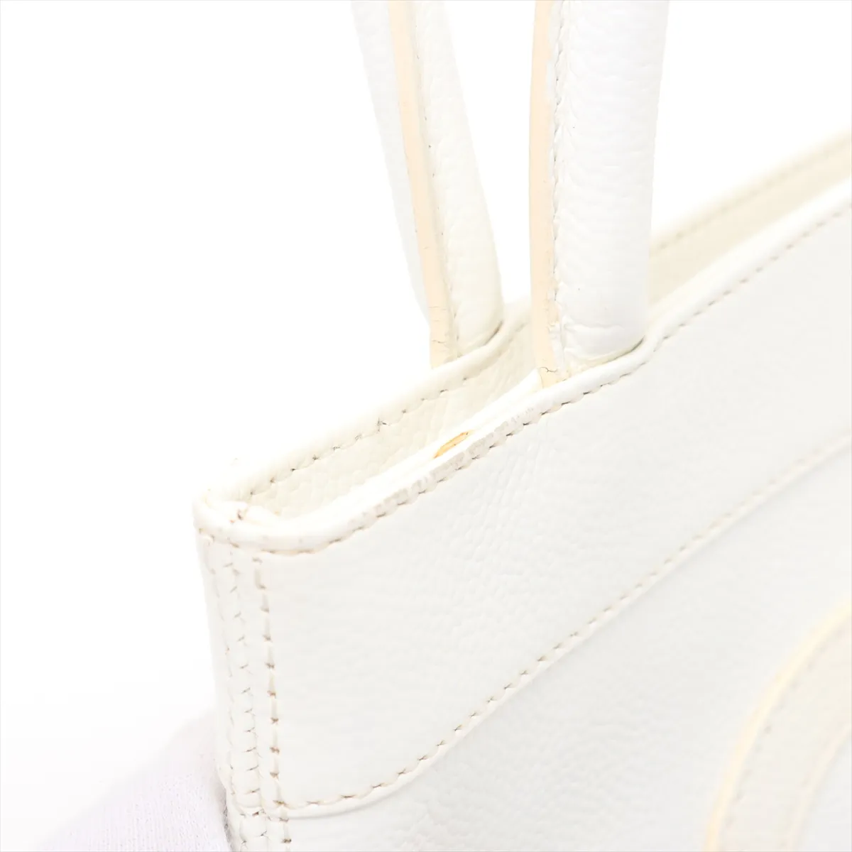Cocomark caviar skin handbag white gold hardware 9922769 No. 9 — view 12