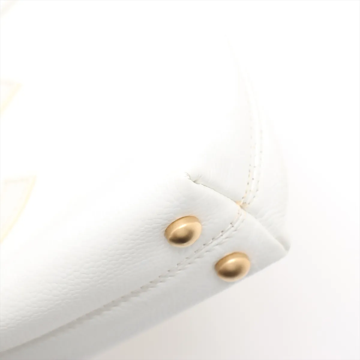 Cocomark caviar skin handbag white gold hardware 9922769 No. 9 — view 13