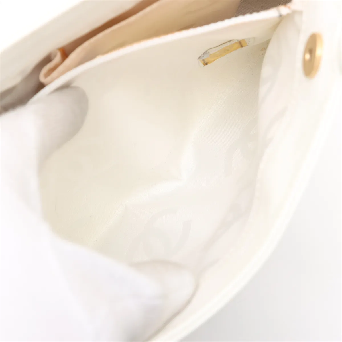 Cocomark caviar skin handbag white gold hardware 9922769 No. 9 — view 8