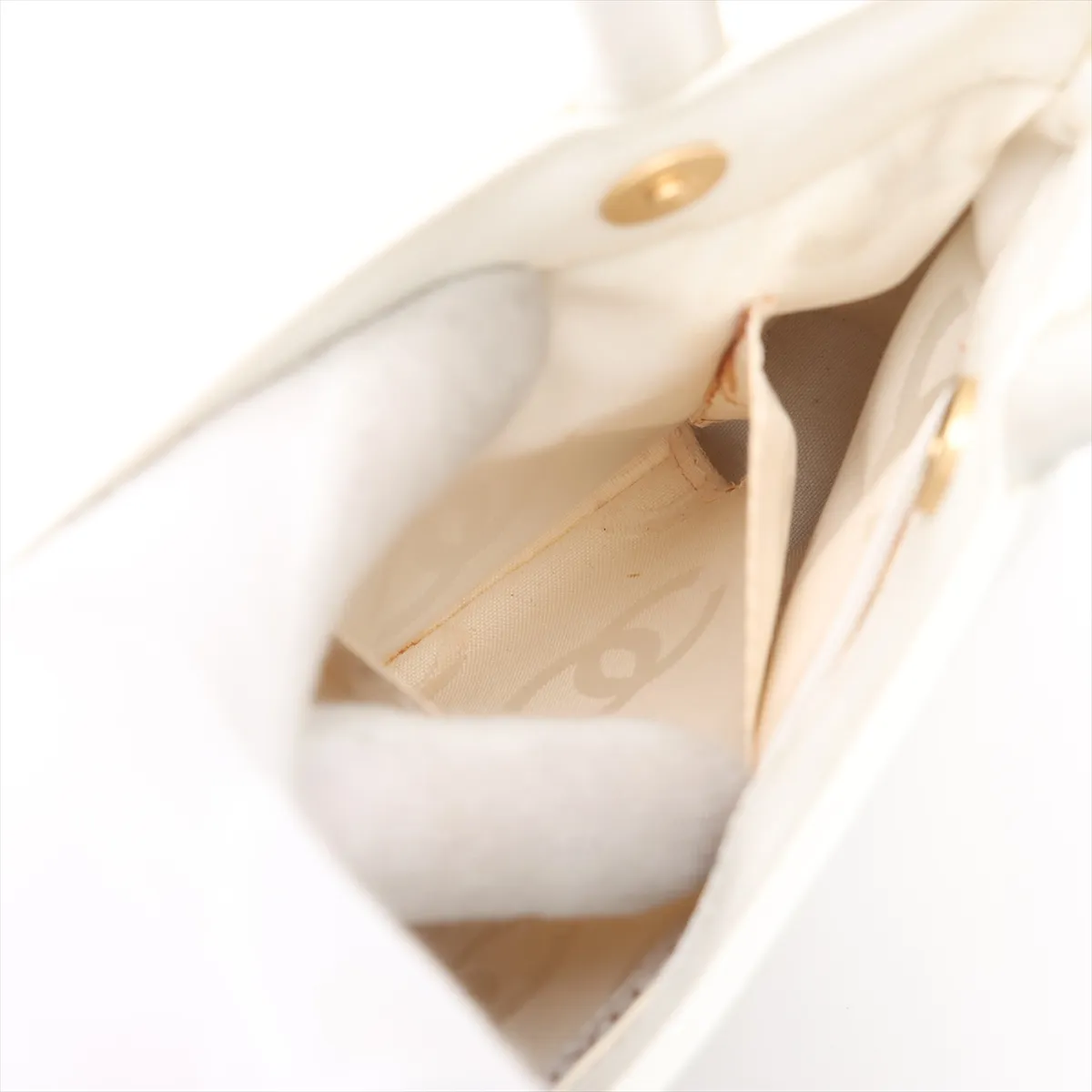 Cocomark caviar skin handbag white gold hardware 9922769 No. 9 — view 9