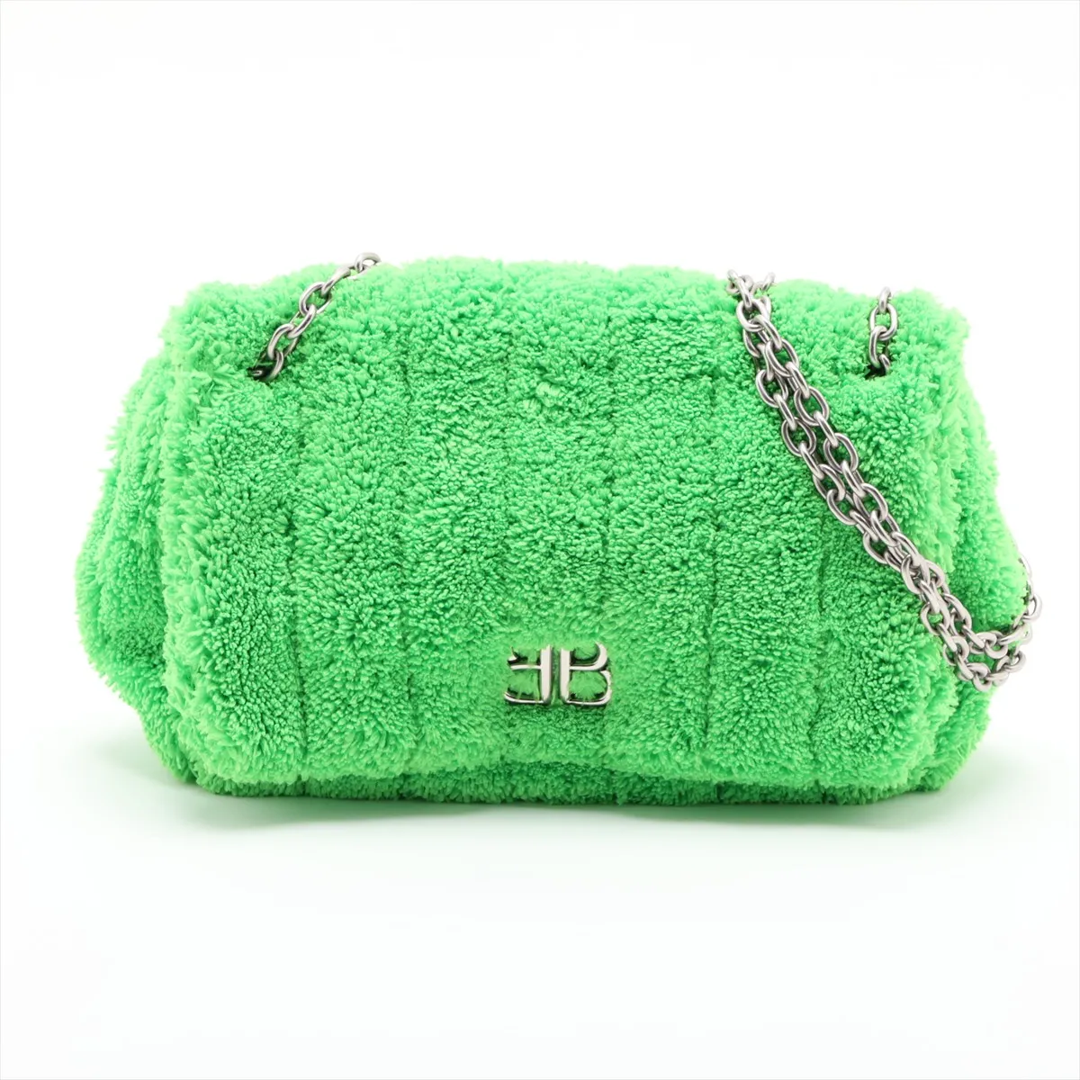 Monaco Pile Chain Shoulder Bag, Green, 781672