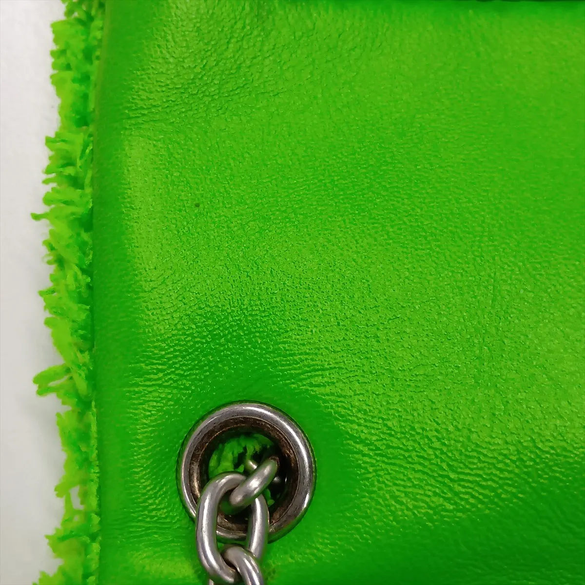 Monaco Pile Chain Shoulder Bag, Green, 781672 — view 11