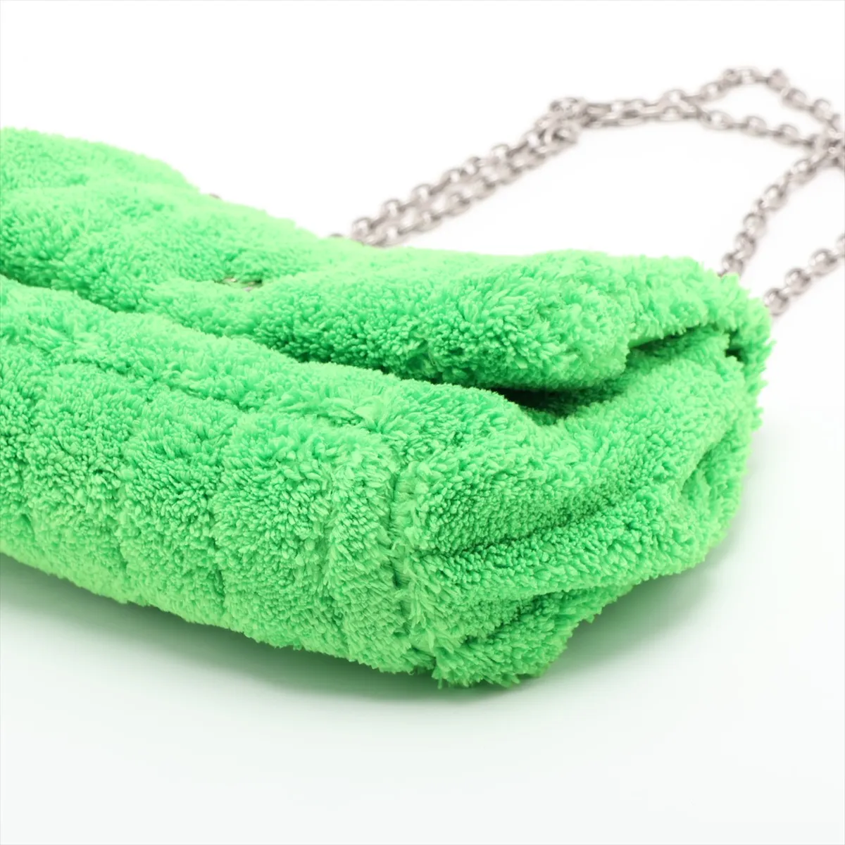 Monaco Pile Chain Shoulder Bag, Green, 781672 — view 3