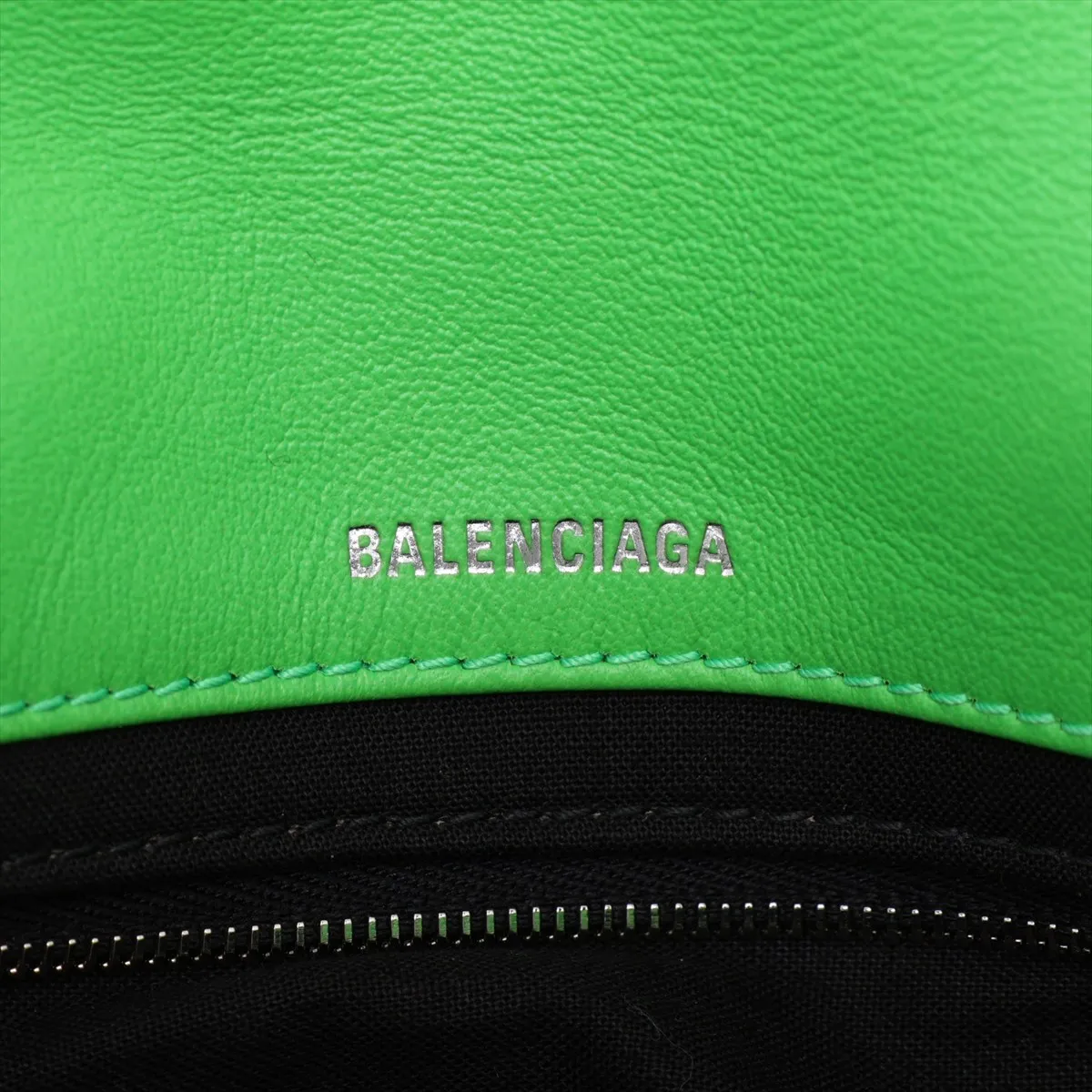 Monaco Pile Chain Shoulder Bag, Green, 781672 — view 9
