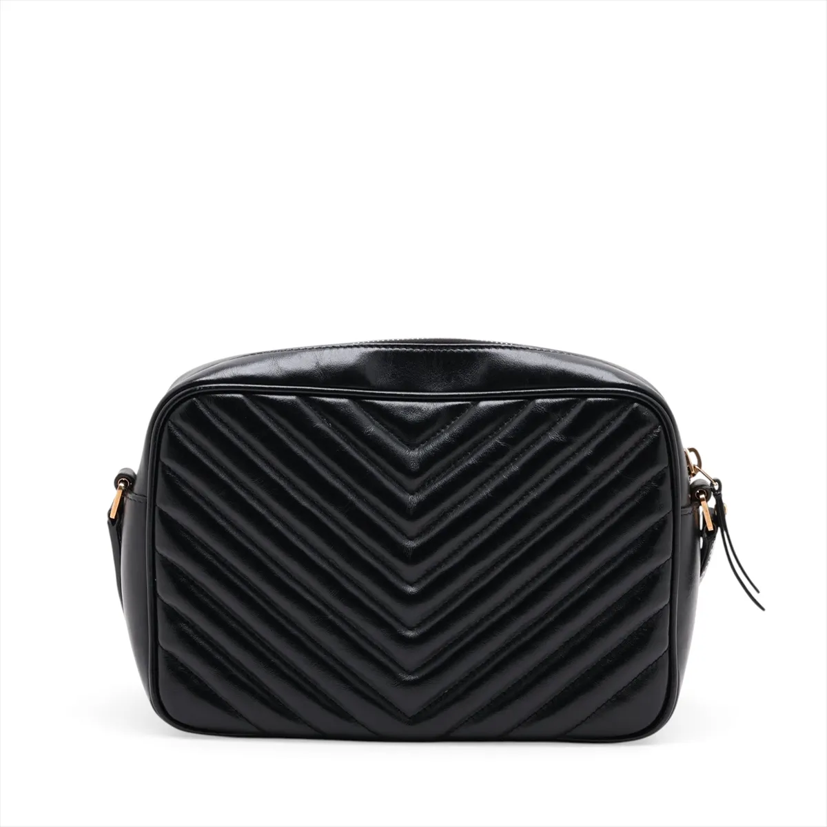 Lou Camera Leather Shoulder Bag, Black, 574494 — view 2