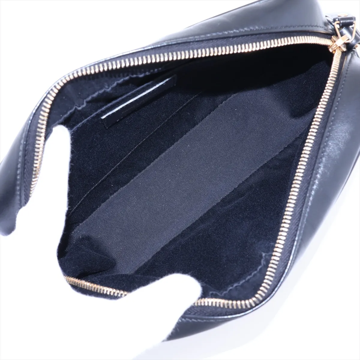 Lou Camera Leather Shoulder Bag, Black, 574494 — view 6