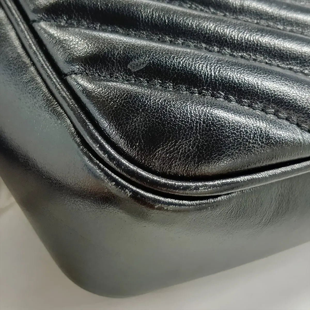 Lou Camera Leather Shoulder Bag, Black, 574494 — view 10