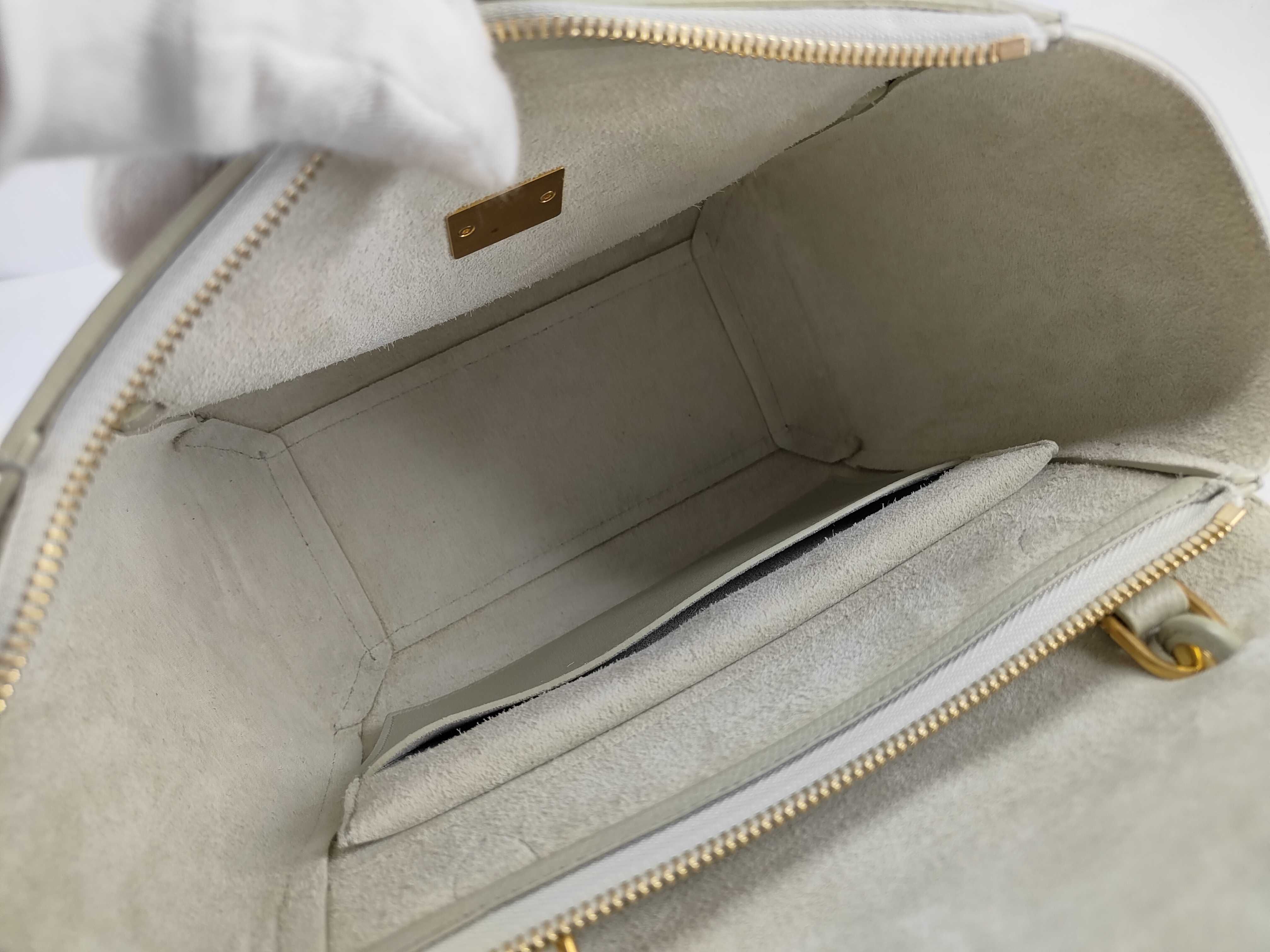 Belt Bag Small Leather 2-Way Handbag Gray Handbag — view 12