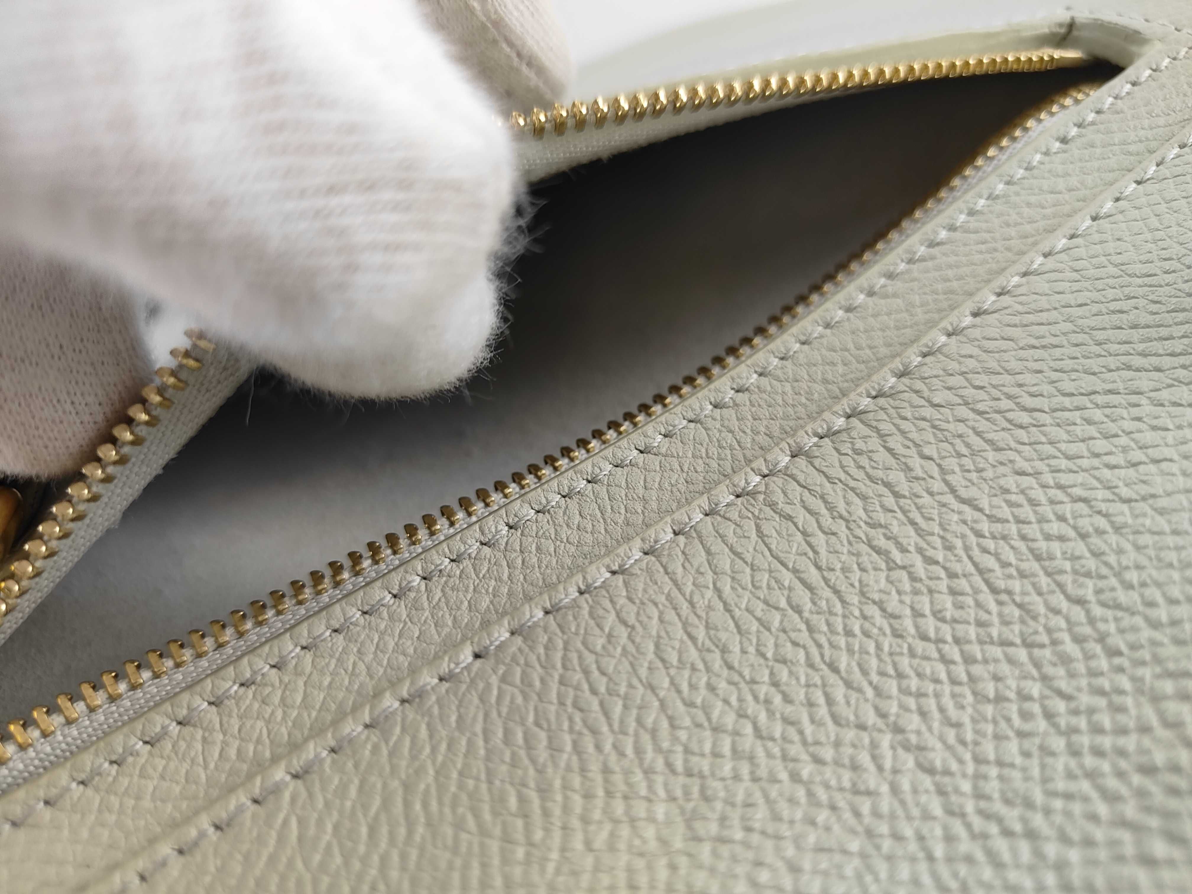 Belt Bag Small Leather 2-Way Handbag Gray Handbag — view 15