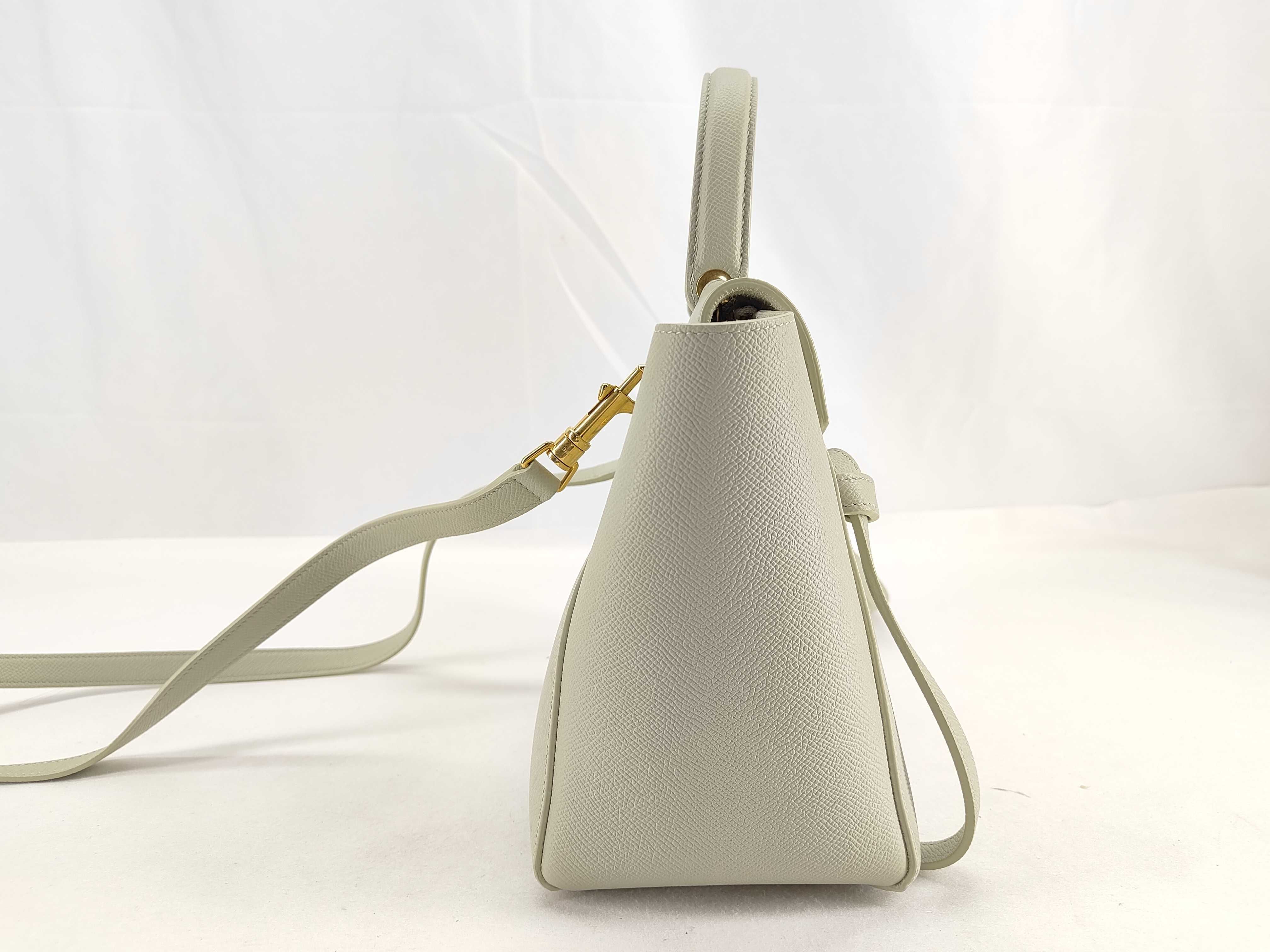 Belt Bag Small Leather 2-Way Handbag Gray Handbag — view 3