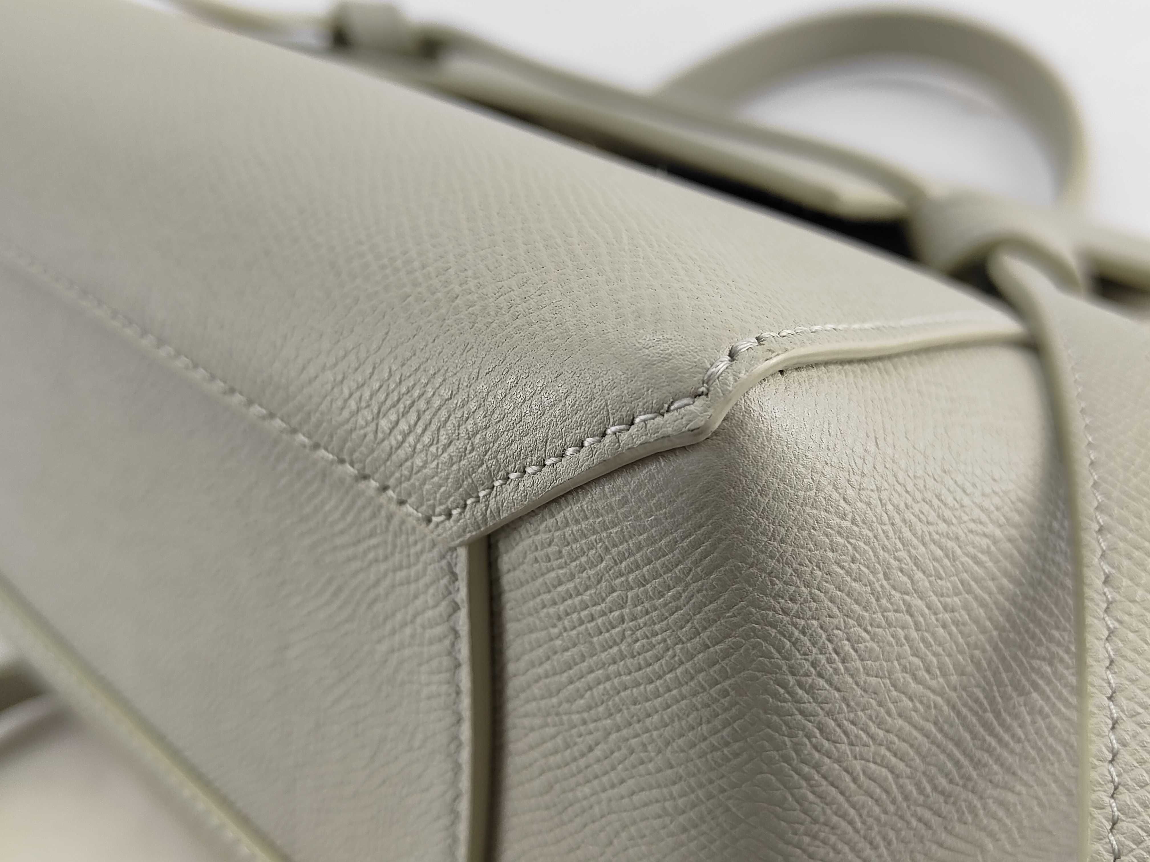 Belt Bag Small Leather 2-Way Handbag Gray Handbag — view 8