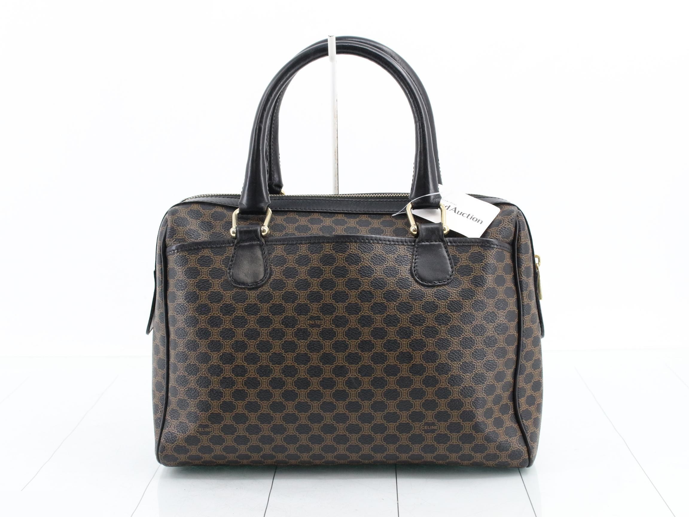 Handbag, black maca, Boston style. — view 2