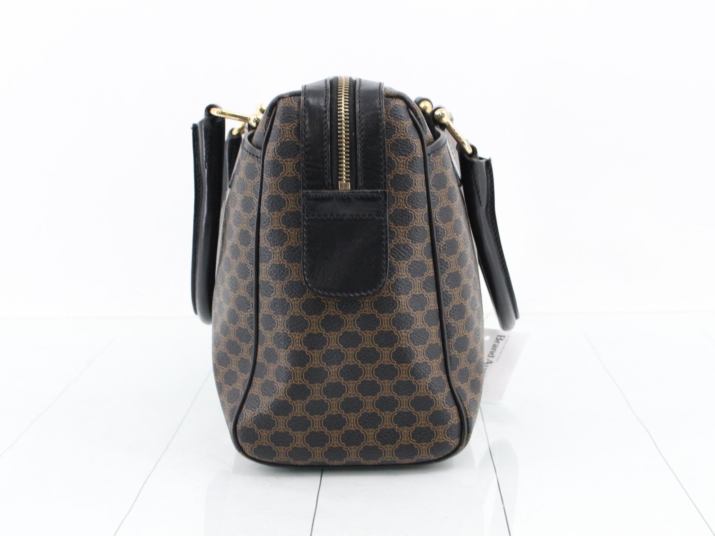 Handbag, black maca, Boston style. — view 3