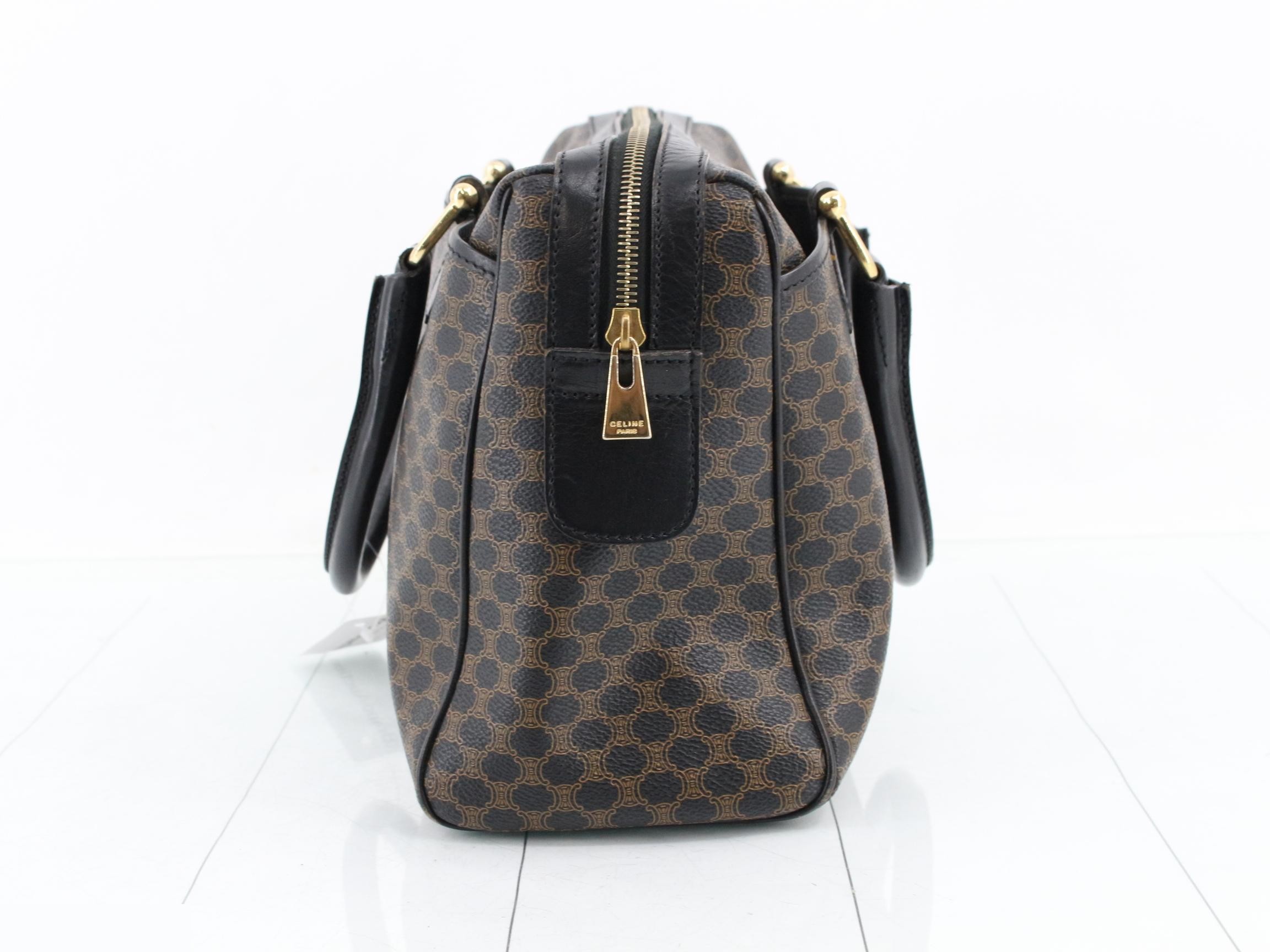 Handbag, black maca, Boston style. — view 4