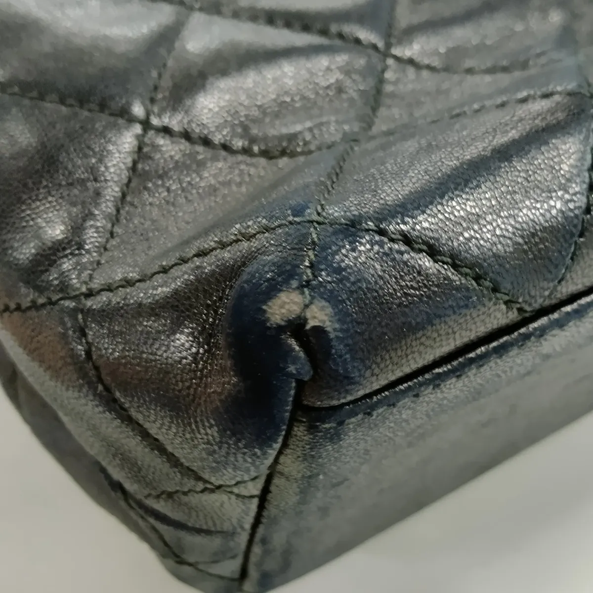 Matelassé Lambskin Clutch Bag, Black with Gold Hardware, Item No. 1723276 — view 10