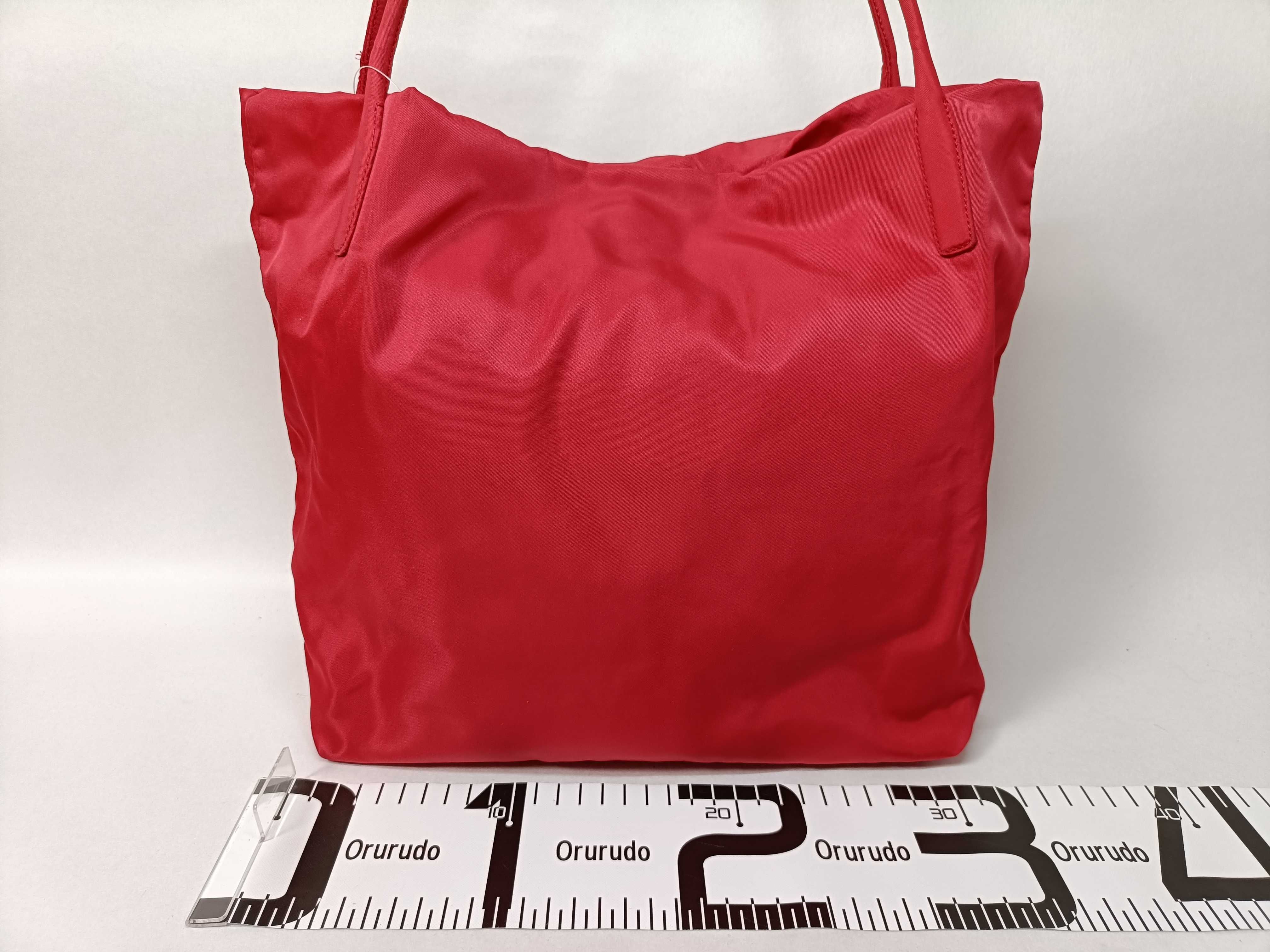 Nylon Tote Bag, Red, B7811 — view 2