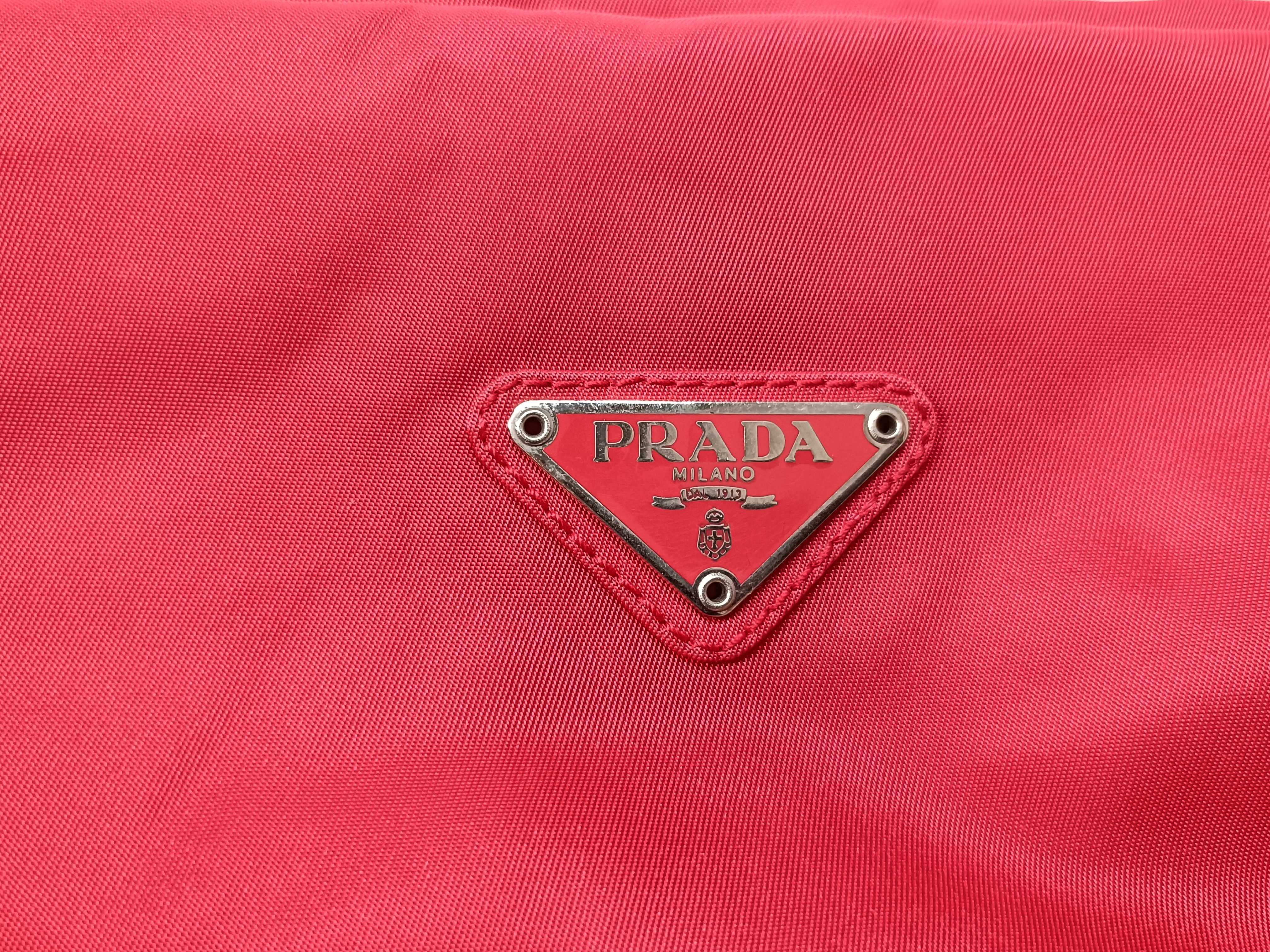 Nylon Tote Bag, Red, B7811 — view 14