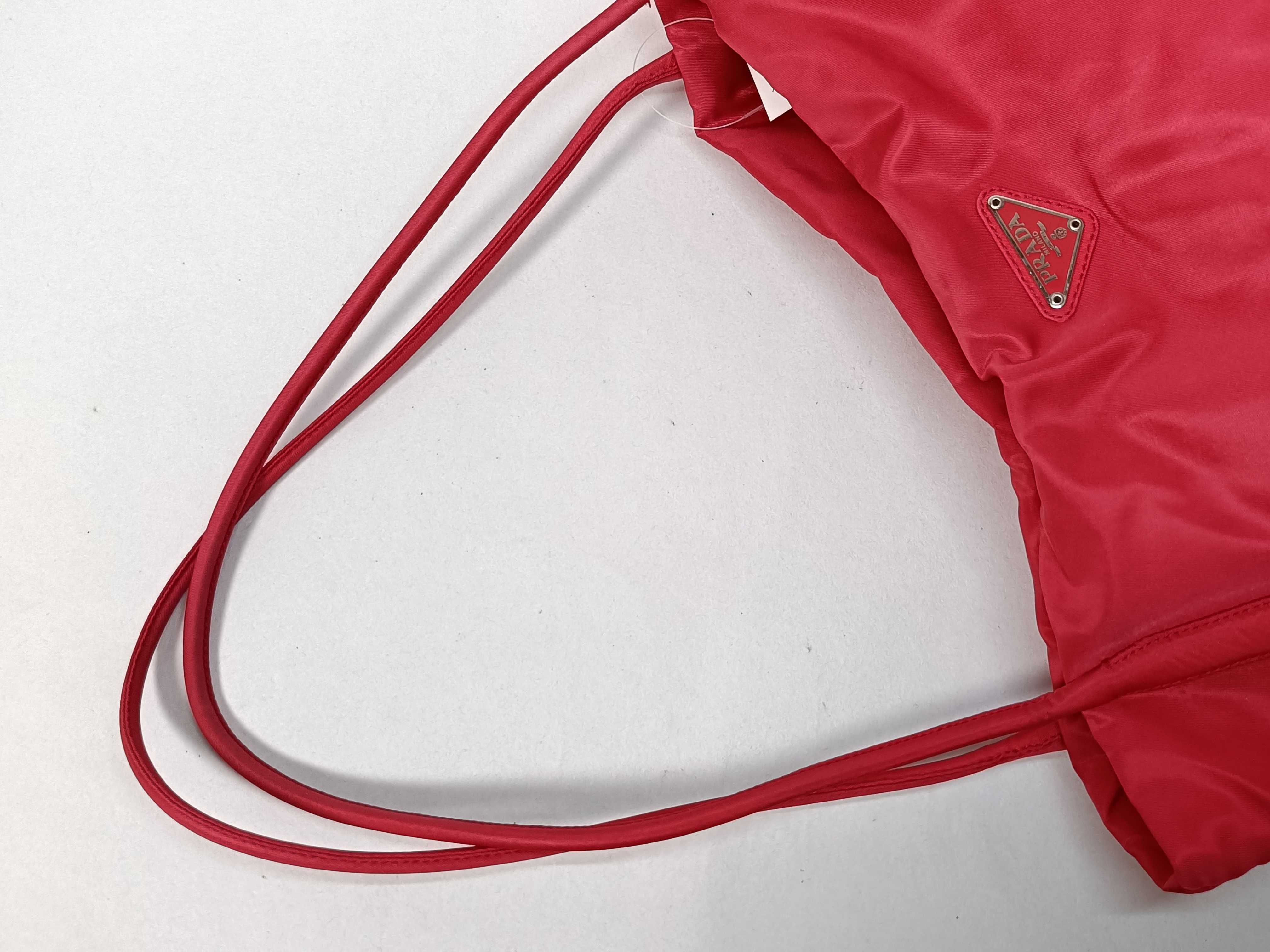 Nylon Tote Bag, Red, B7811 — view 3
