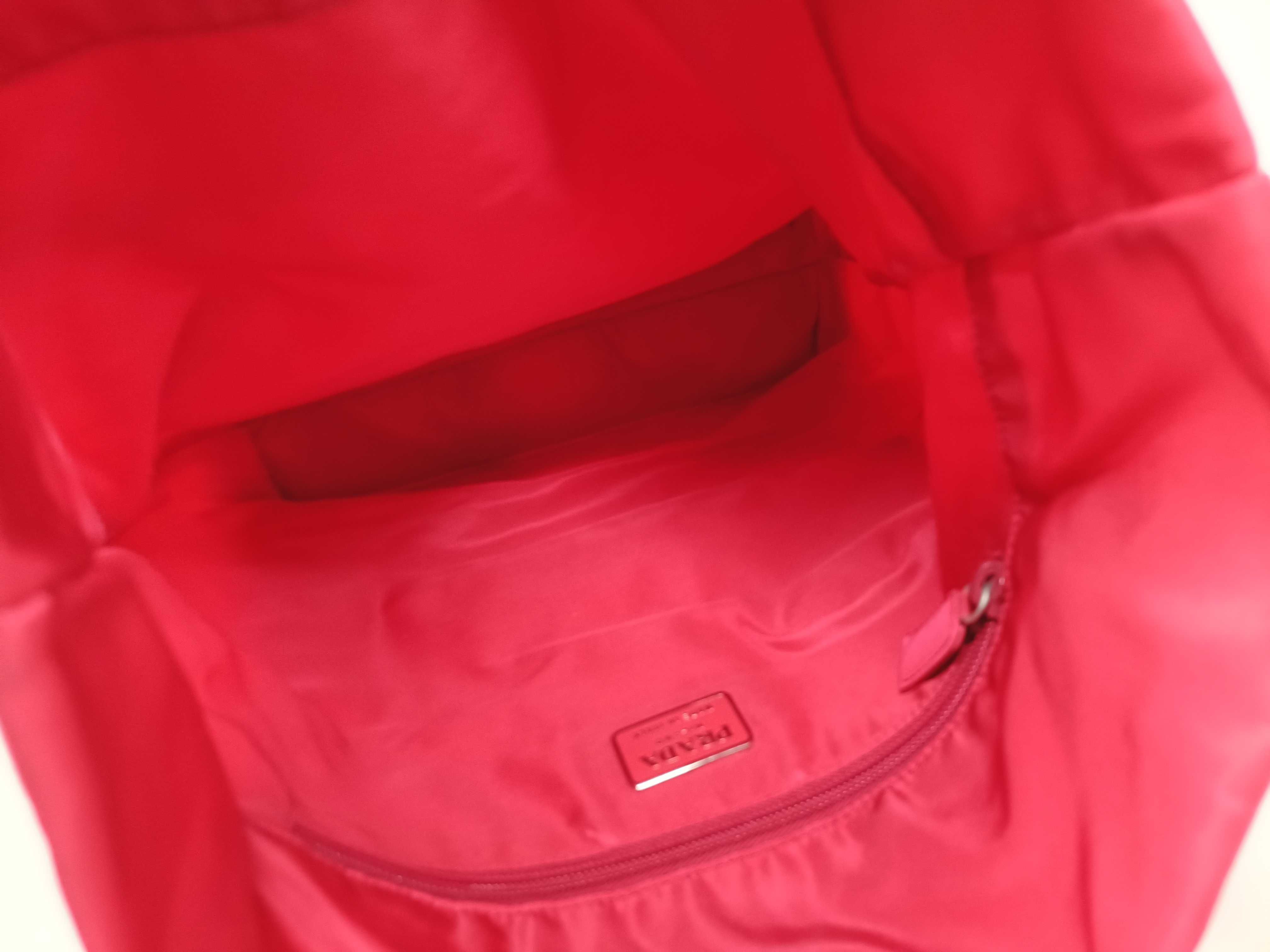 Nylon Tote Bag, Red, B7811 — view 10