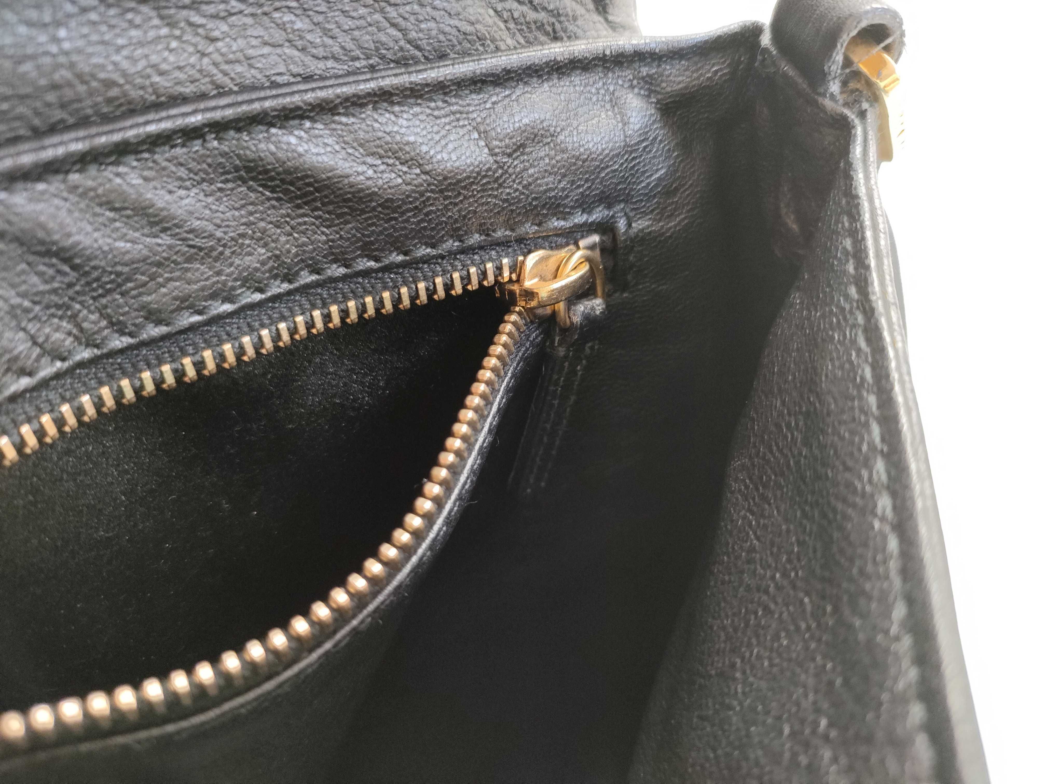 grained leather gold chain turnlock key clochette black one-shoulder bag handbag shoulder bag — view 11